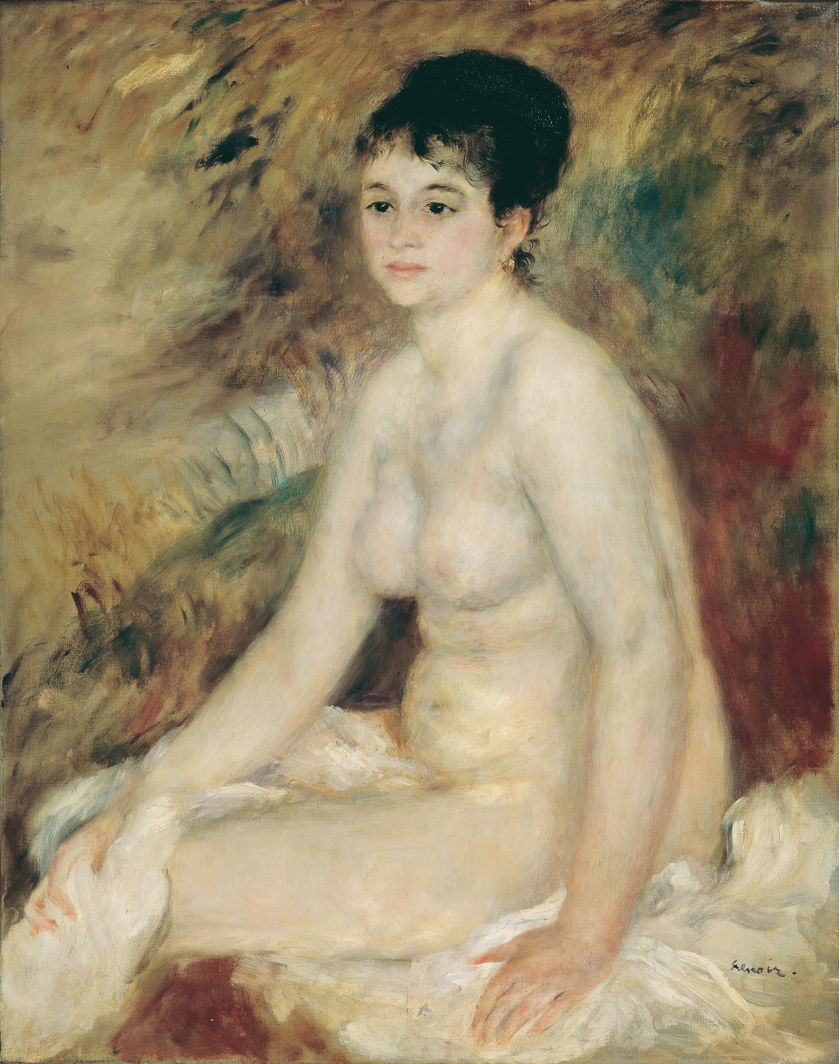 《洗完澡后》（After the bath）｜皮埃尔-奥古斯特·雷诺阿 Pierre-Auguste Renoir｜1876