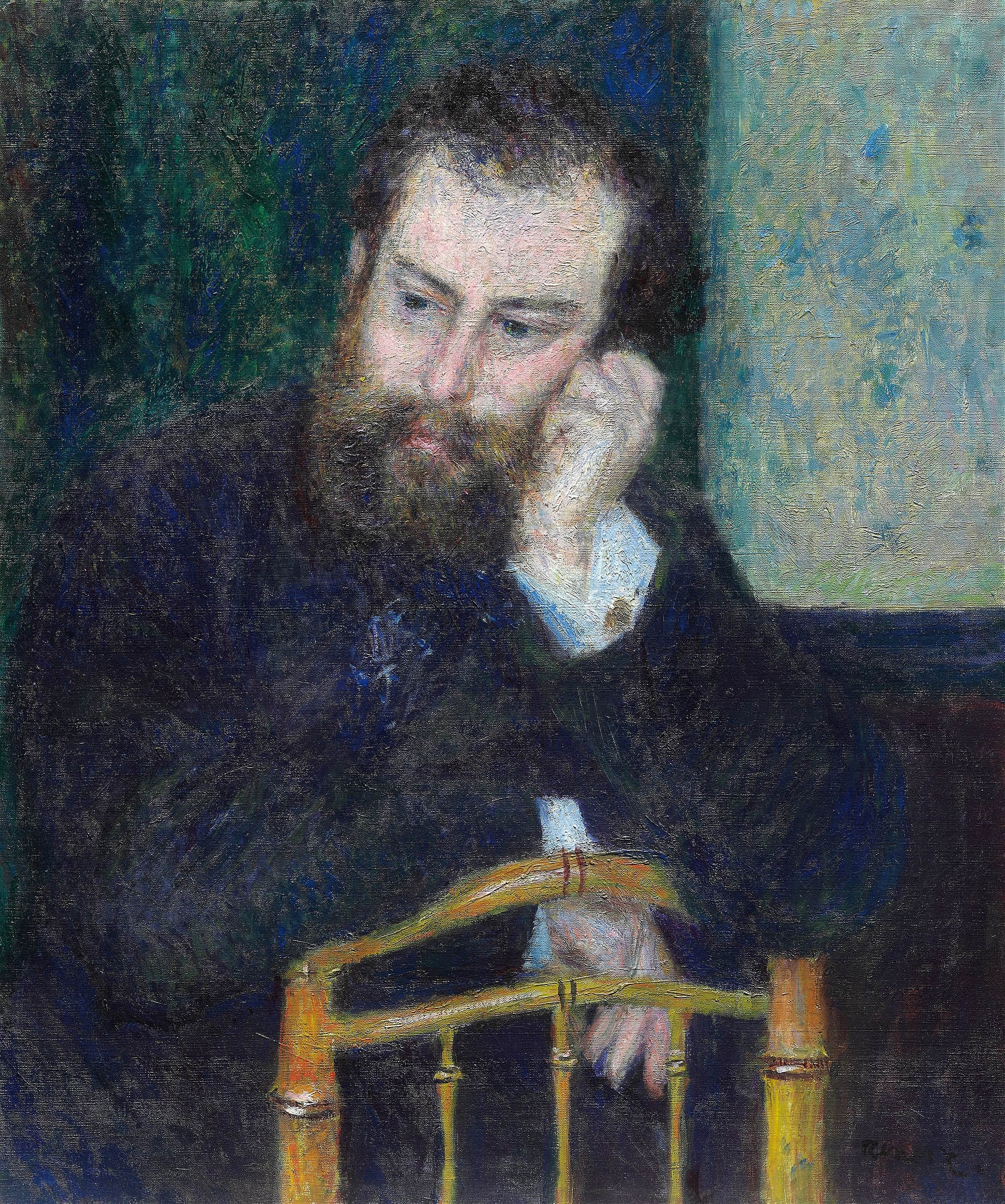 《阿尔弗莱德·西斯莱》（Alfred Sisley）｜皮埃尔-奥古斯特·雷诺阿 Pierre-Auguste Renoir｜1876