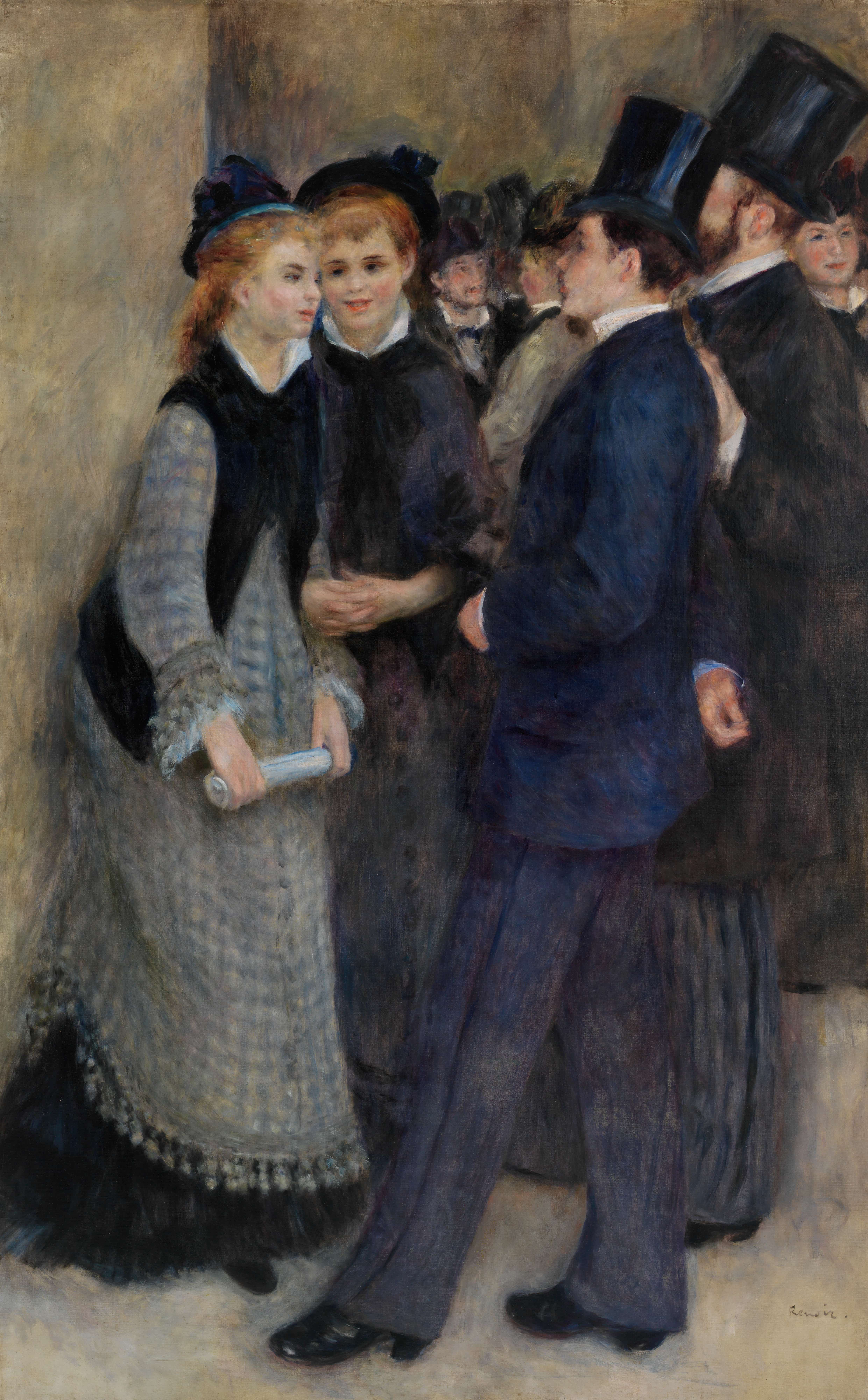 《离开温室》（Leaving the Conservatory）｜皮埃尔-奥古斯特·雷诺阿 Pierre-Auguste Renoir｜1876–1877