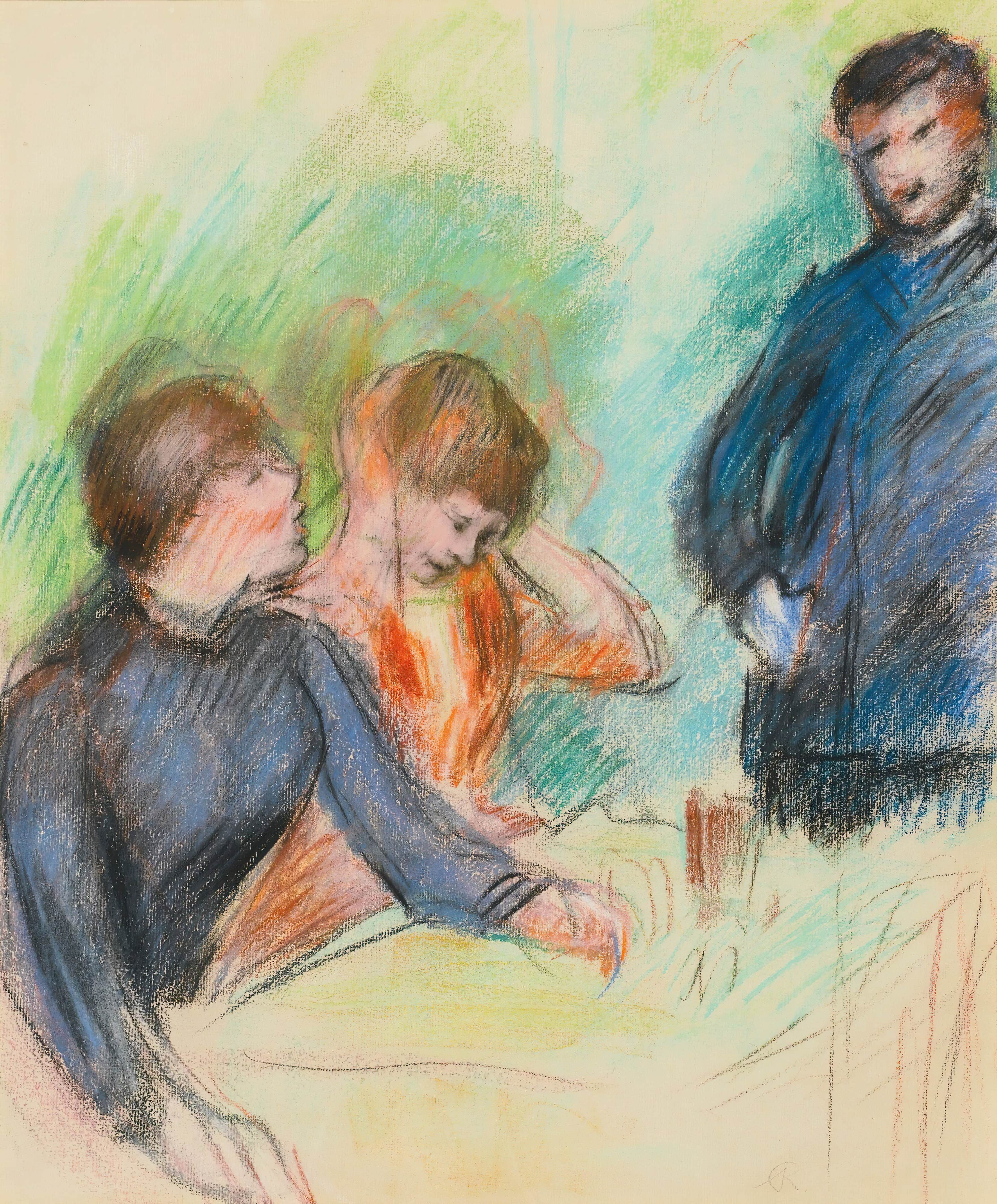《对话》（The Conversation）｜皮埃尔-奥古斯特·雷诺阿 Pierre-Auguste Renoir｜约 1876