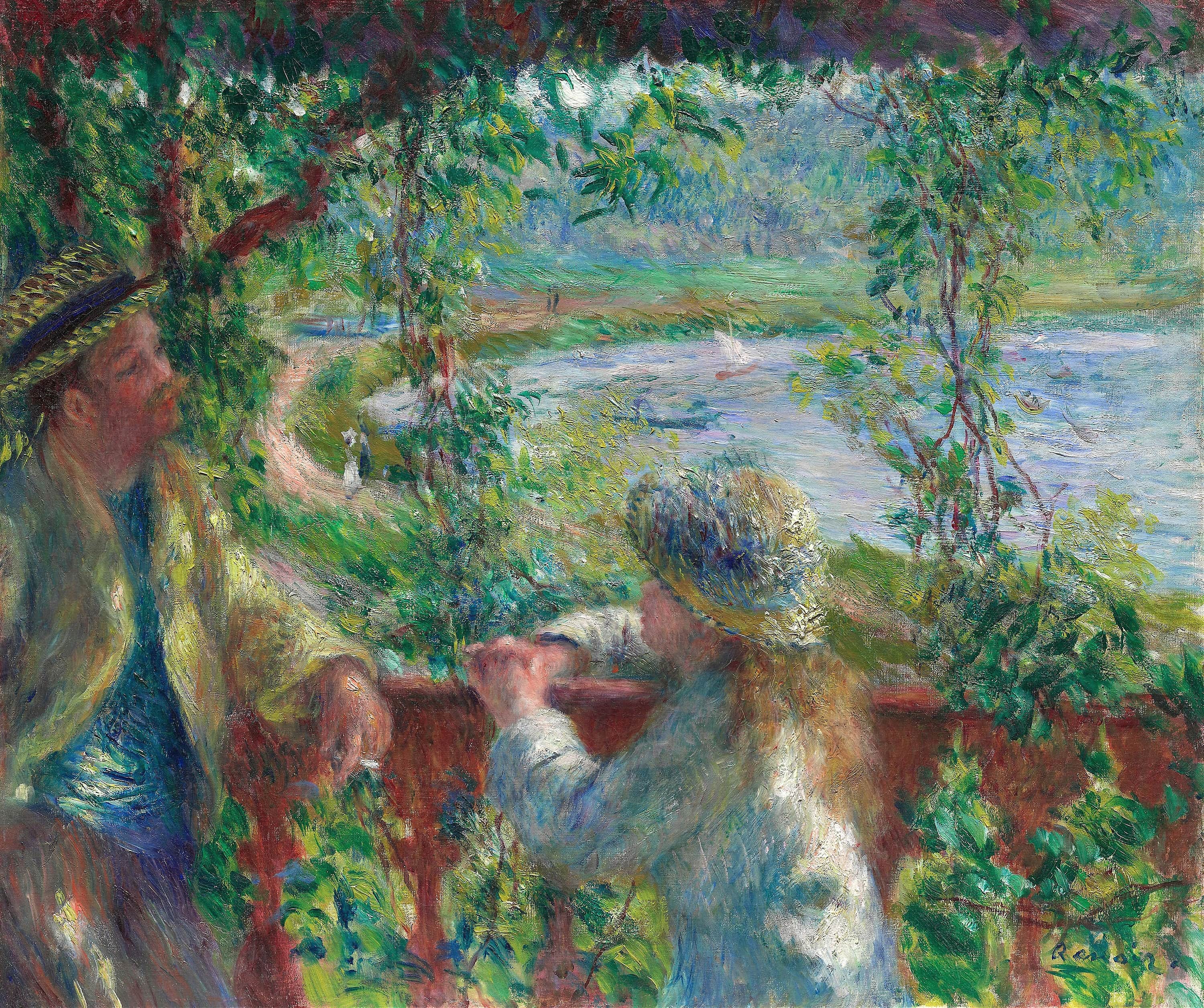 《靠近湖边》（Near the Lake）｜皮埃尔-奥古斯特·雷诺阿 Pierre-Auguste Renoir｜1879–80