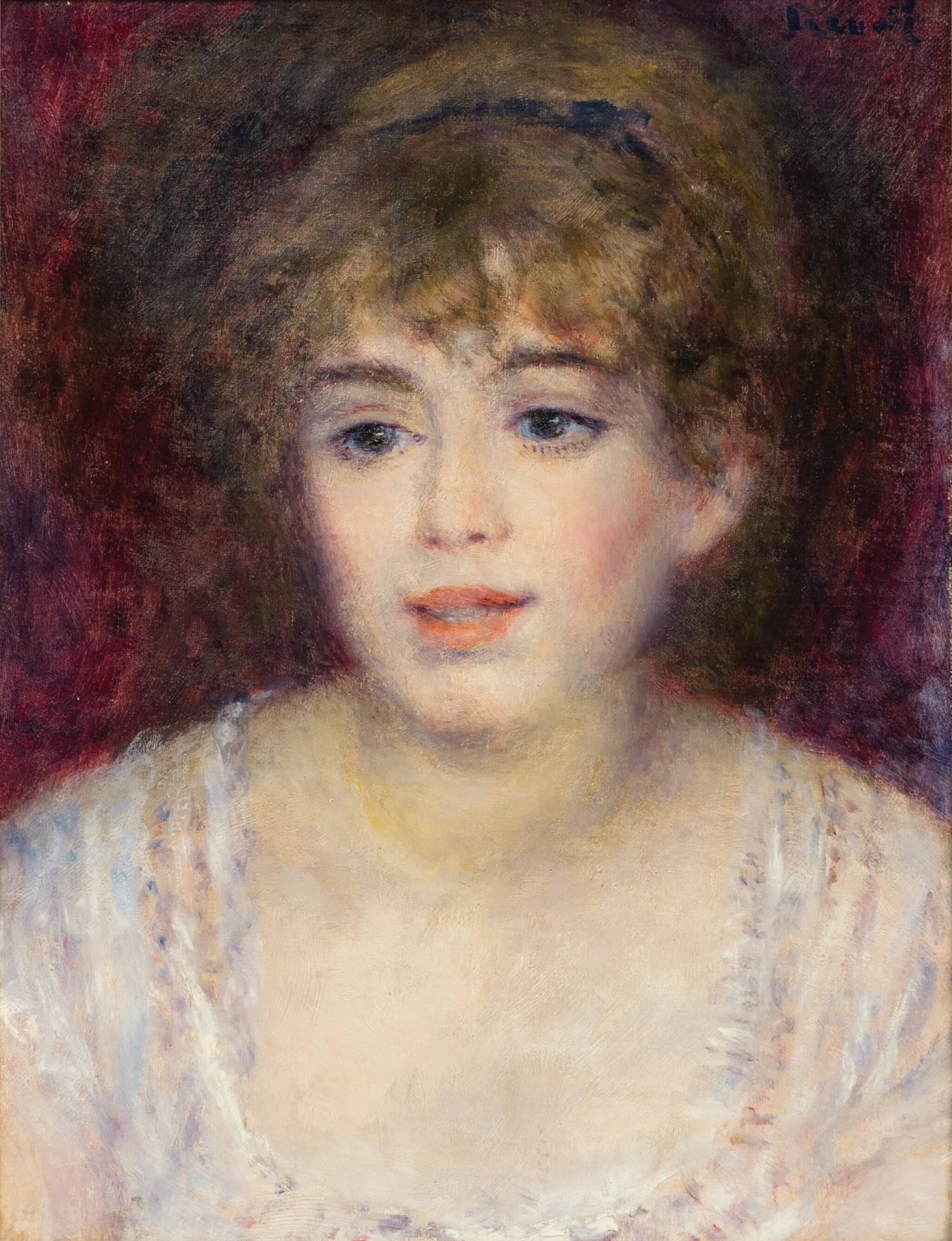《珍妮·萨玛丽的肖像》（Portrait of Jeanne Samary）｜皮埃尔-奥古斯特·雷诺阿 Pierre-Auguste Renoir｜约 1879