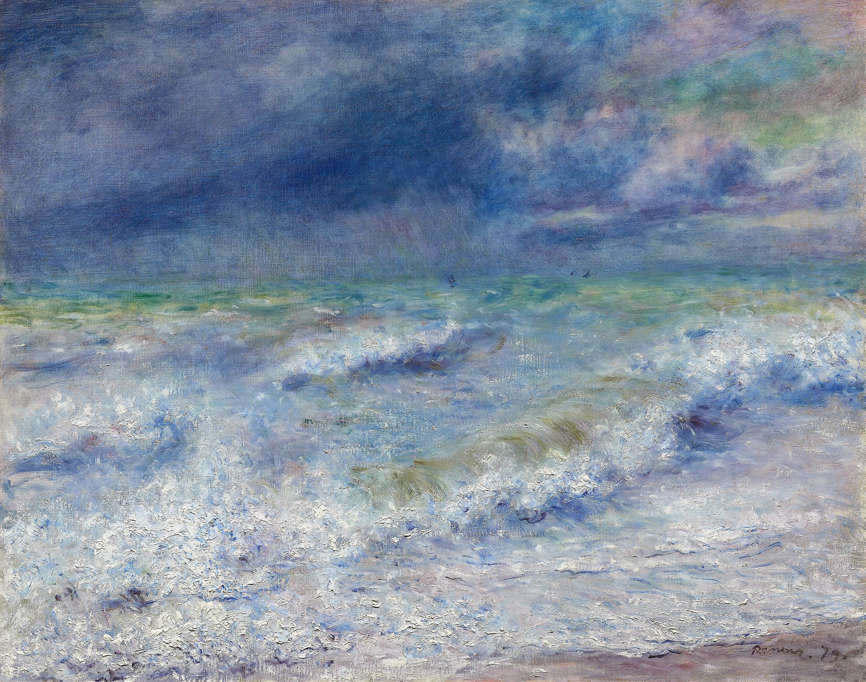 《海景》（Seascape）｜皮埃尔-奥古斯特·雷诺阿 Pierre-Auguste Renoir｜1879
