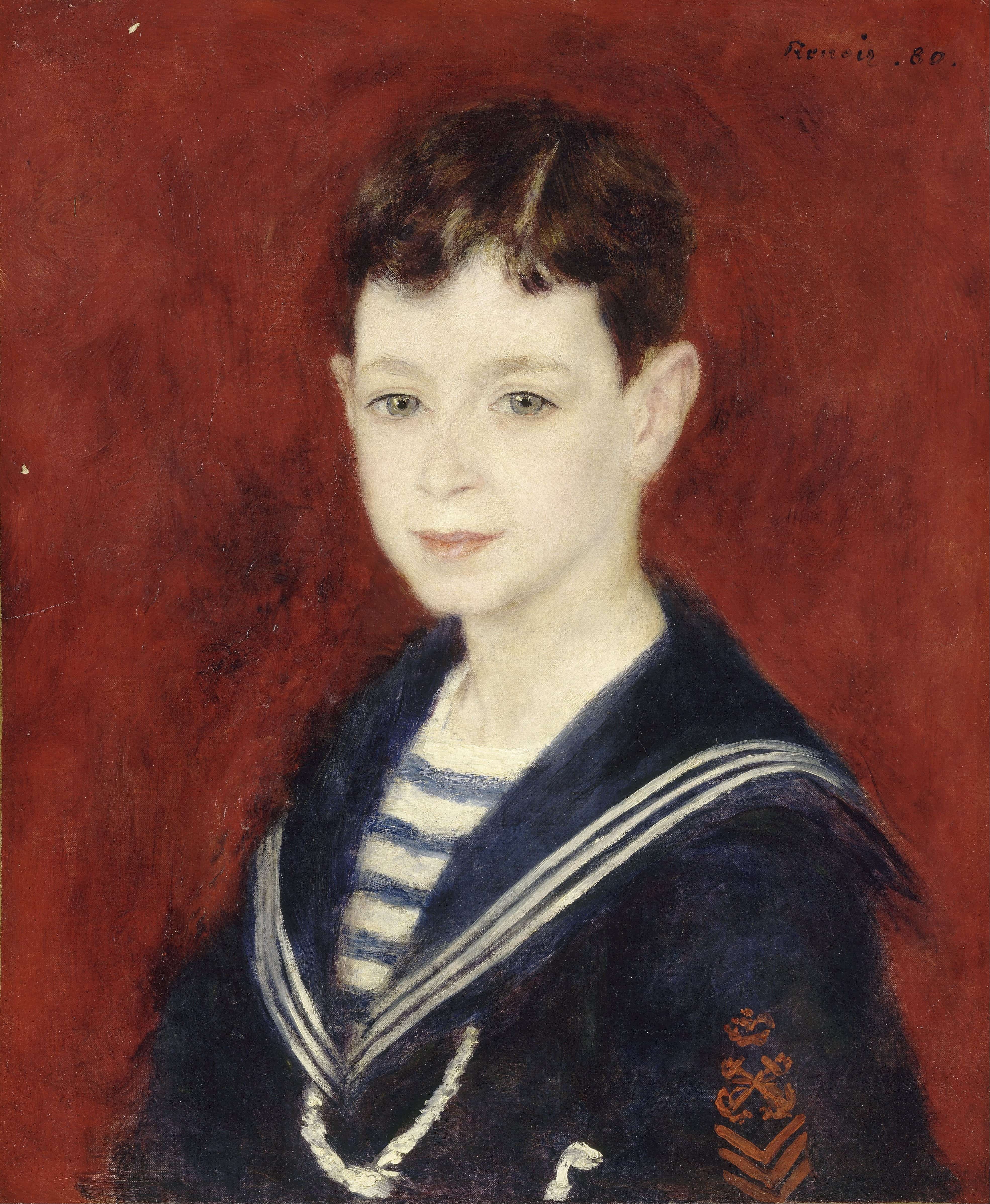 《费尔南德·哈尔芬小时候》（Fernand Halphen as a Boy）｜皮埃尔-奥古斯特·雷诺阿 Pierre-Auguste Renoir｜1880