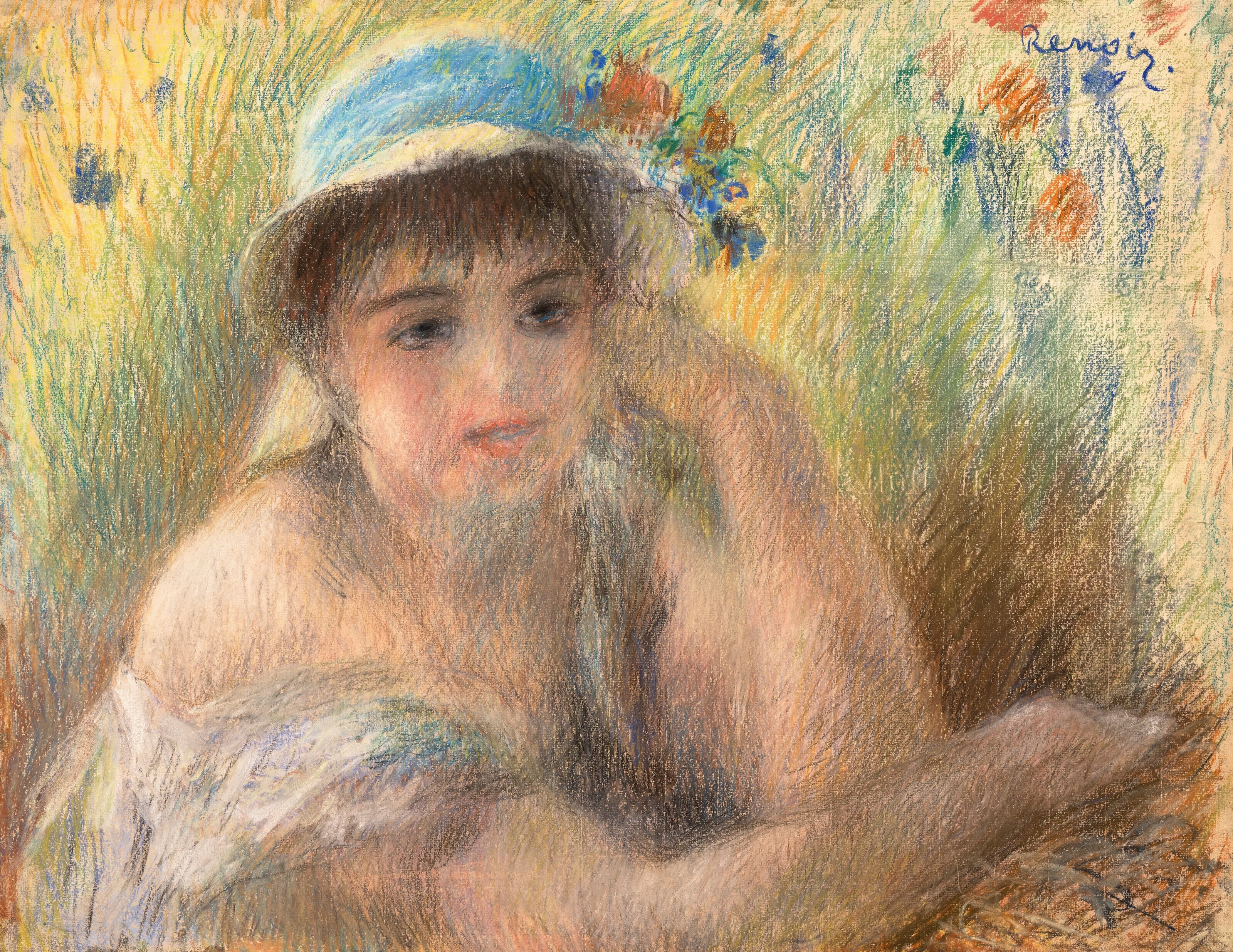 《年轻的女孩（夏）》（Young girl (Summer)）｜皮埃尔-奥古斯特·雷诺阿 Pierre-Auguste Renoir｜约 1880