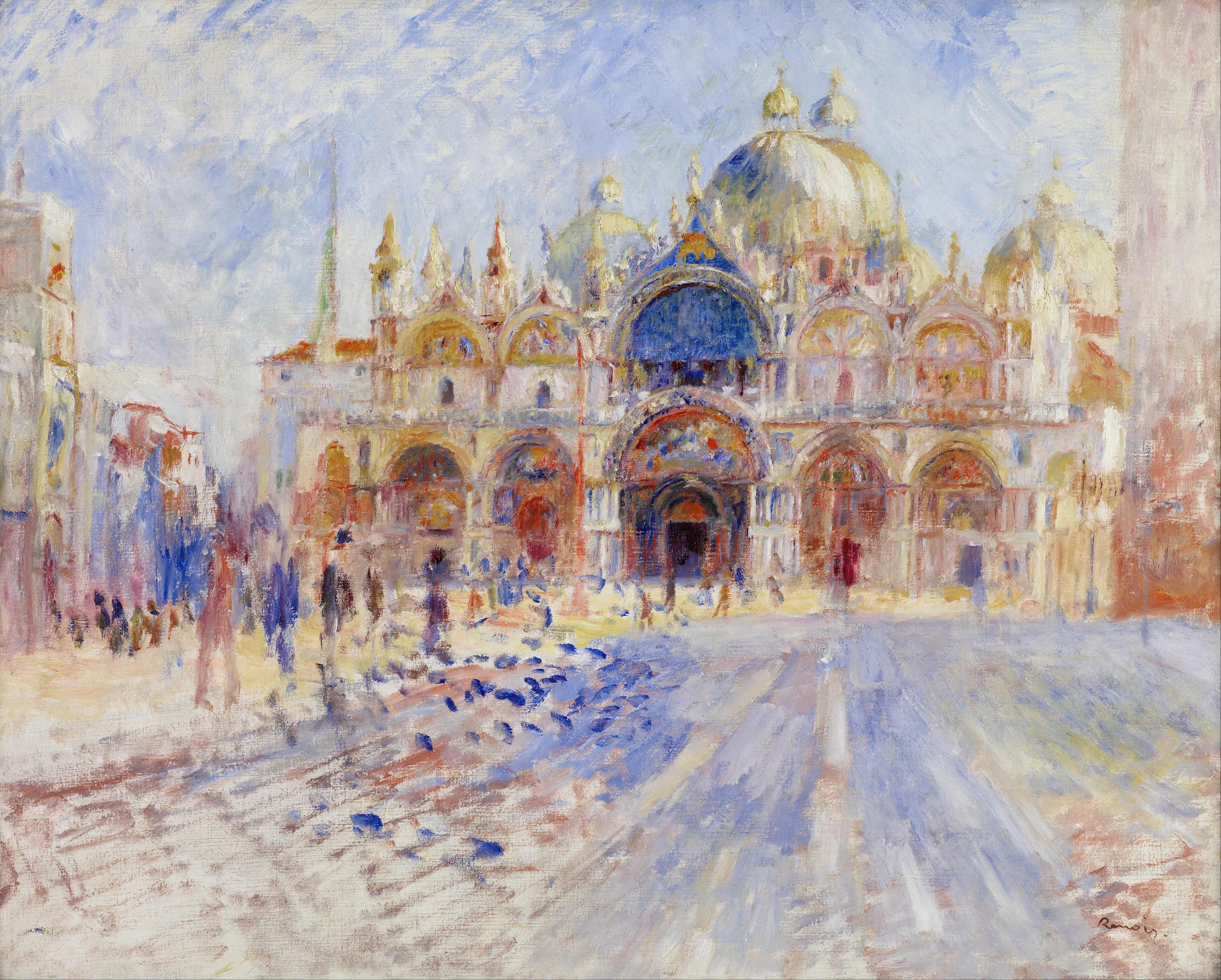 《圣马可广场，威尼斯》（The Piazza San Marco, Venice）｜皮埃尔-奥古斯特·雷诺阿 Pierre-Auguste Renoir｜1881