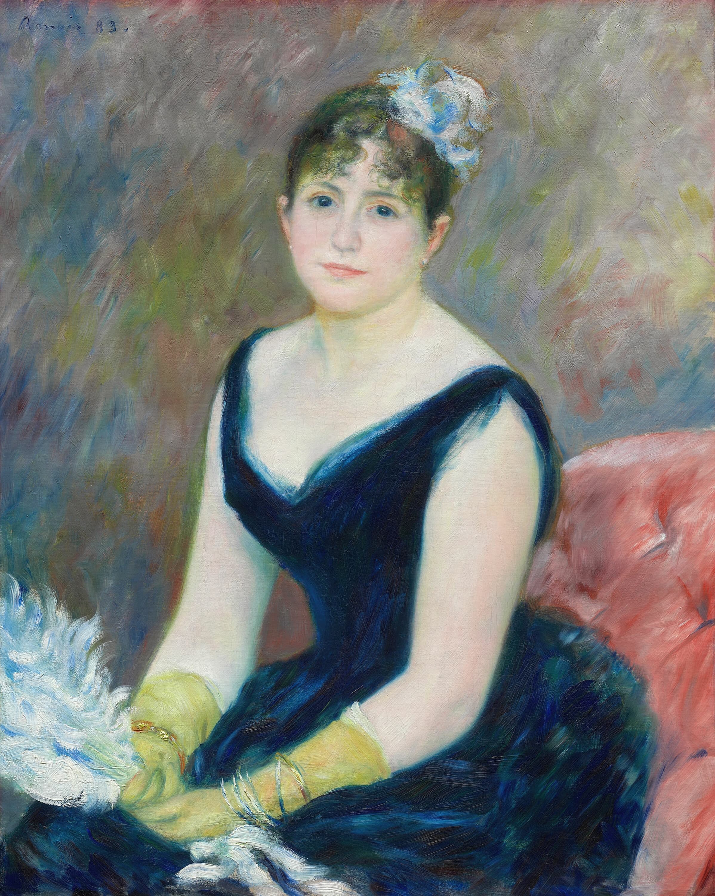 《莱昂·克拉皮松夫人》（Mrs Léon Clapisson）｜皮埃尔-奥古斯特·雷诺阿 Pierre-Auguste Renoir｜1883