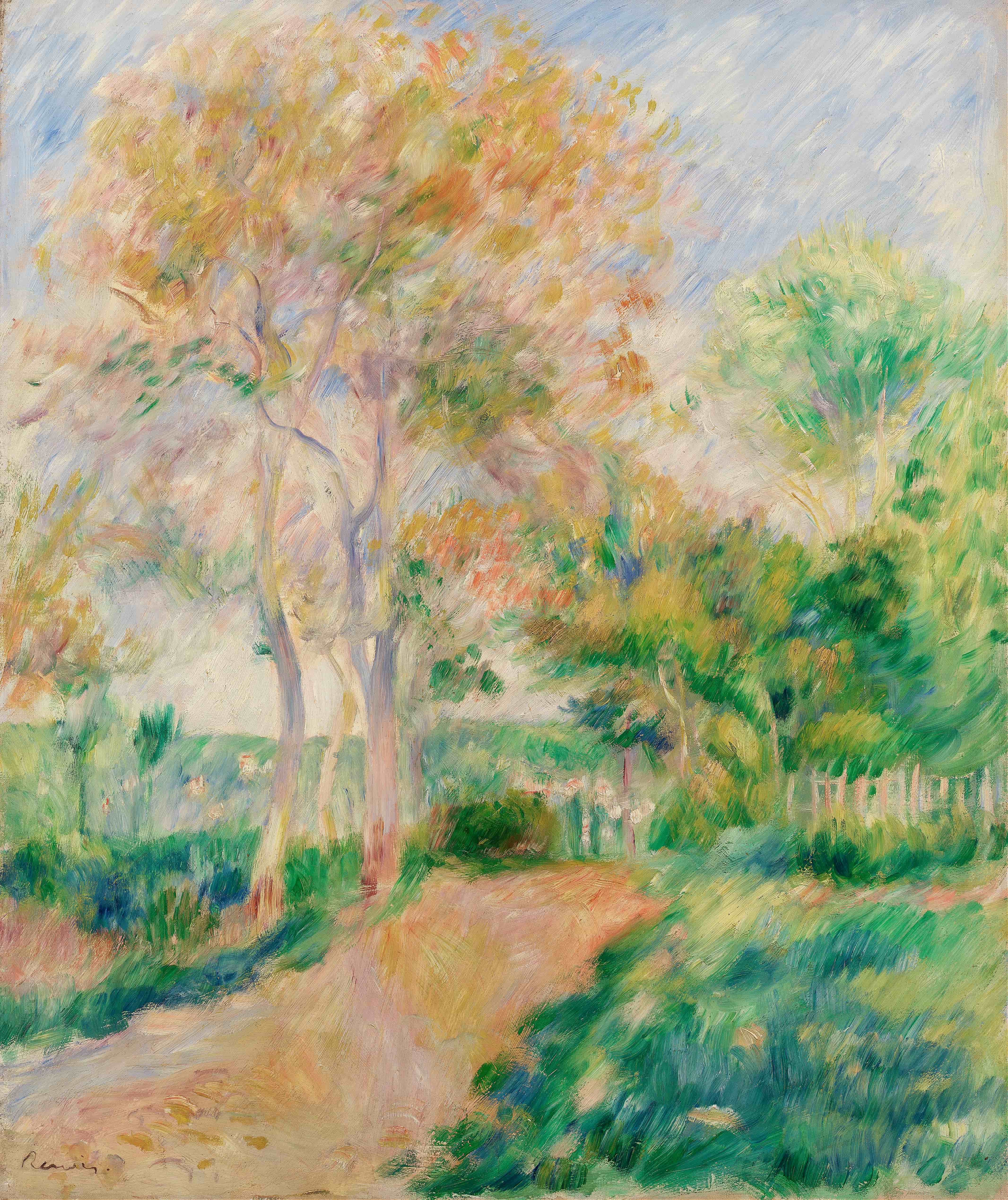 《秋天的风景》（Autumn Landscape）｜皮埃尔-奥古斯特·雷诺阿 Pierre-Auguste Renoir｜约. 1884
