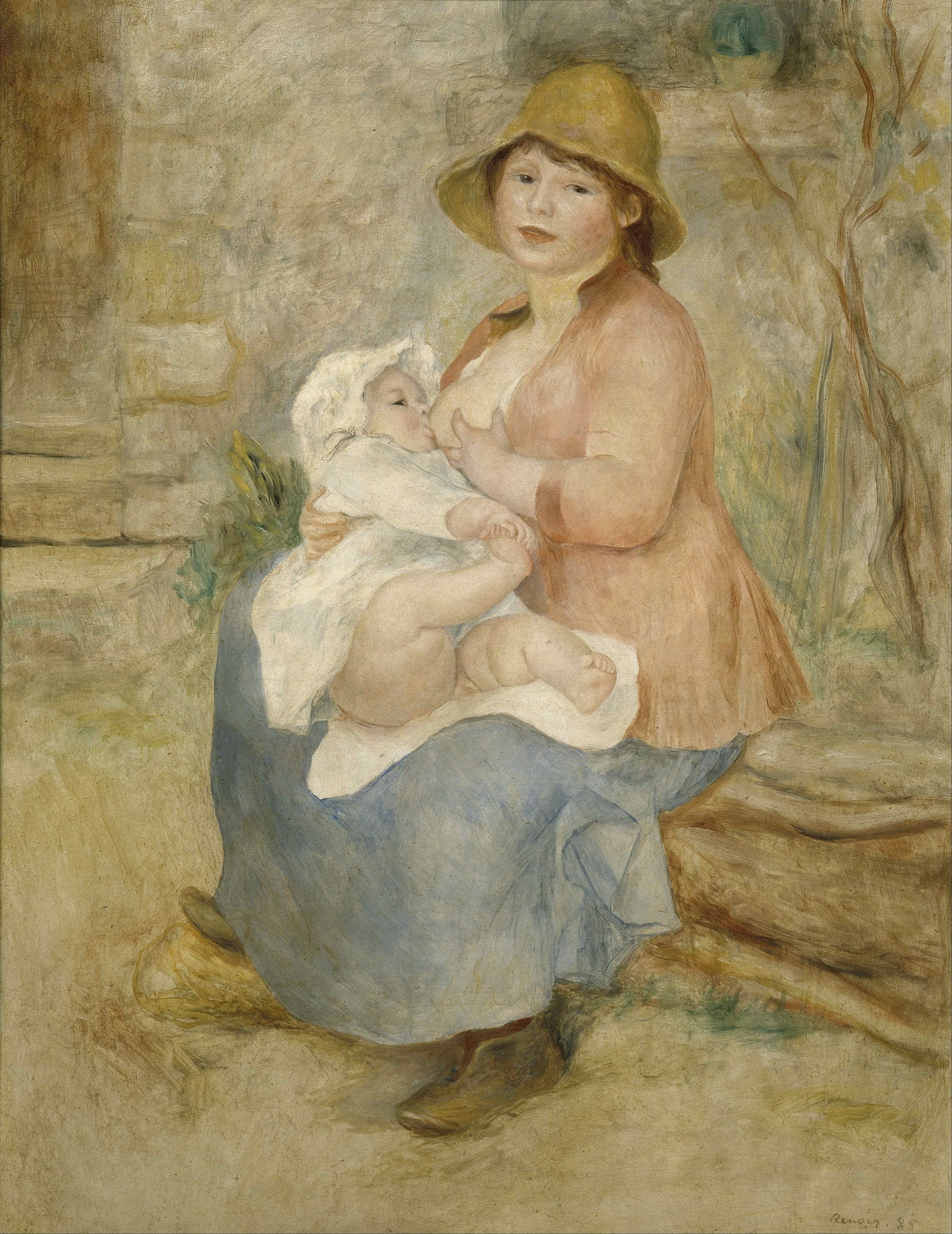 《孕妇装》（Maternity）｜皮埃尔-奥古斯特·雷诺阿 Pierre-Auguste Renoir｜1885