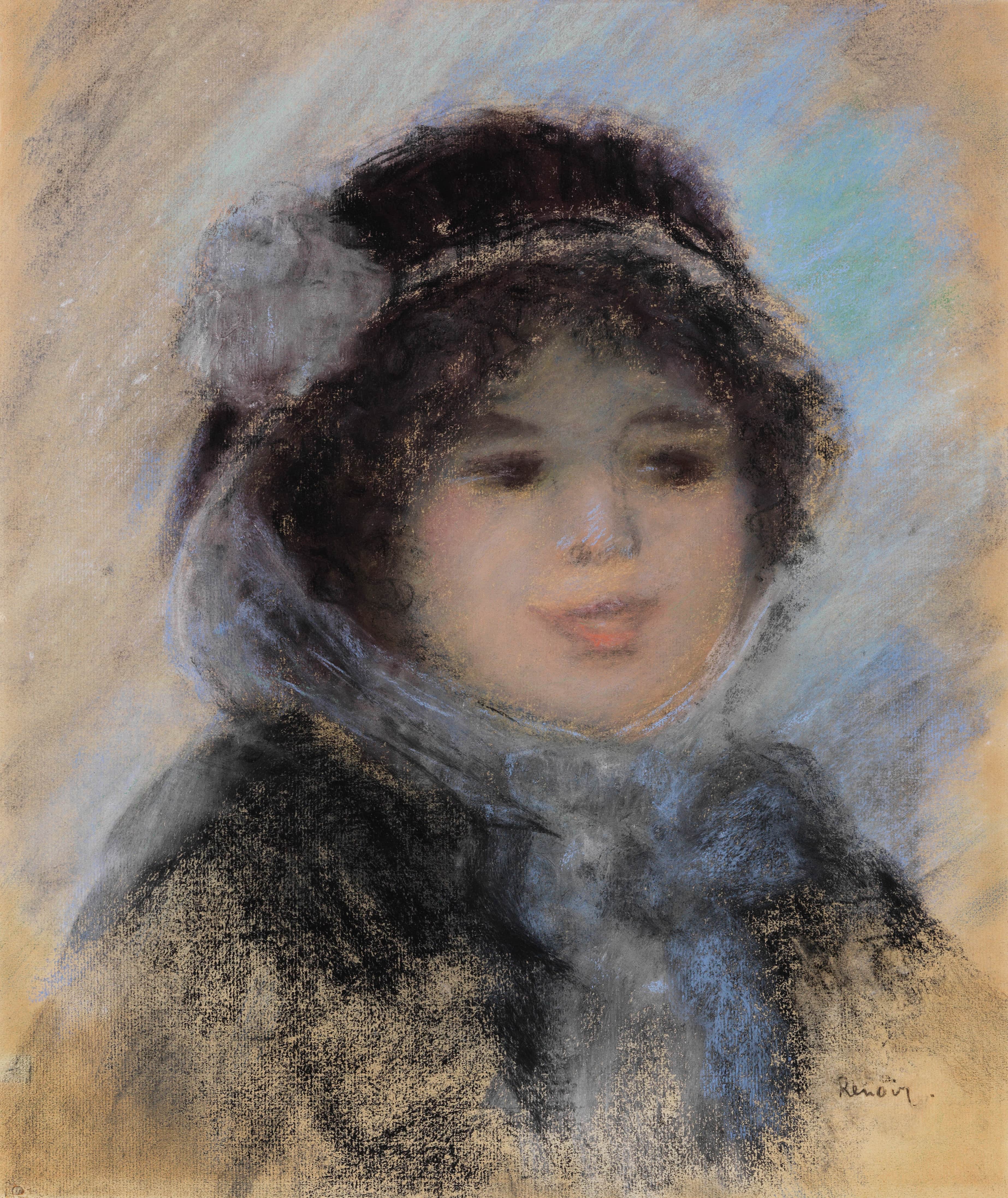 《一个女人的肖像》（Portrait of a woman）｜皮埃尔-奥古斯特·雷诺阿 Pierre-Auguste Renoir｜1885