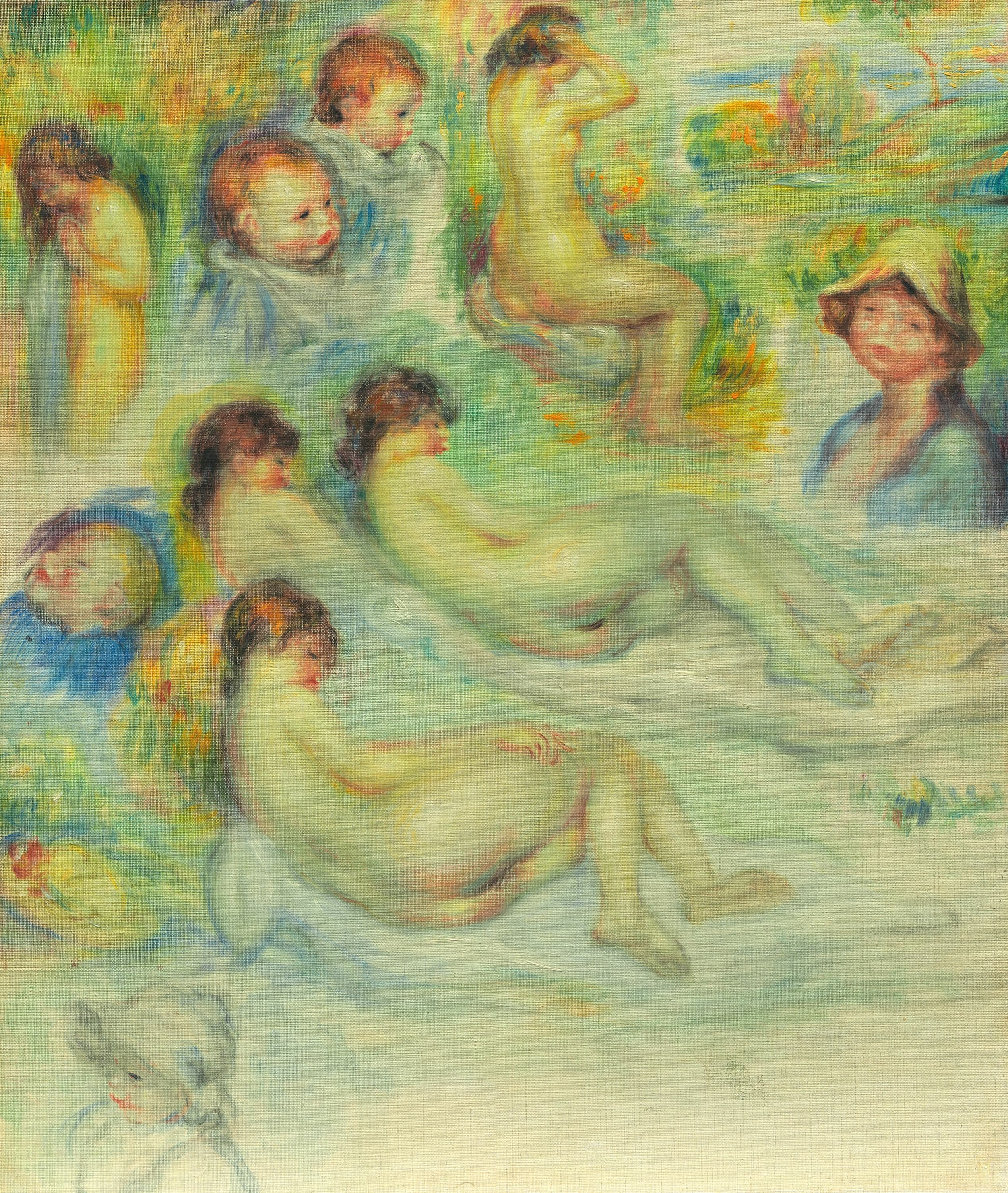 《皮埃尔·雷诺阿的研究；他的母亲艾琳·查里戈特；裸体；和景观》（Studies of Pierre Renoir; His Mother, Aline Charigot; Nudes; and Landscape）｜皮埃尔-奥古斯特·雷诺阿 Pierre-Auguste Renoir｜1885–86