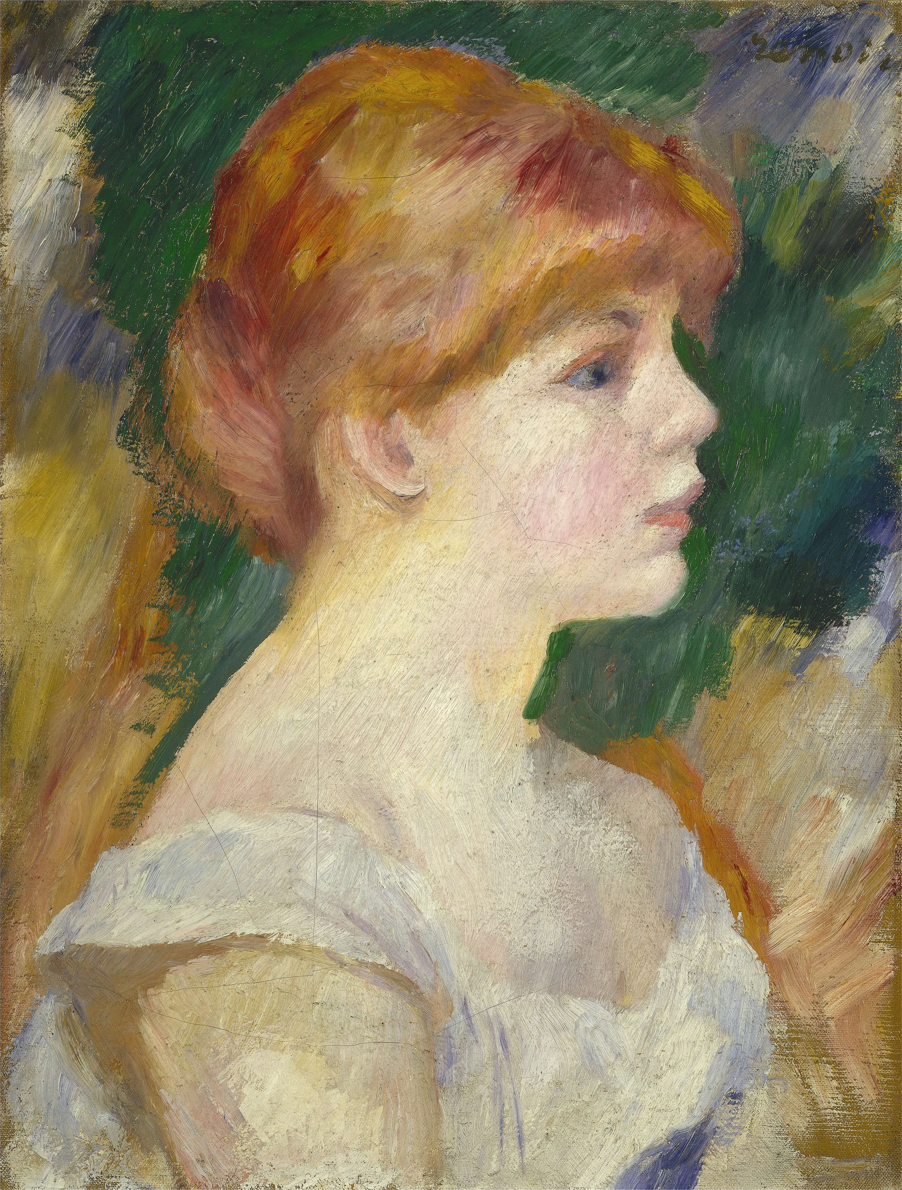 《苏珊·瓦拉东》（Suzanne Valadon）｜皮埃尔-奥古斯特·雷诺阿 Pierre-Auguste Renoir｜约. 1885