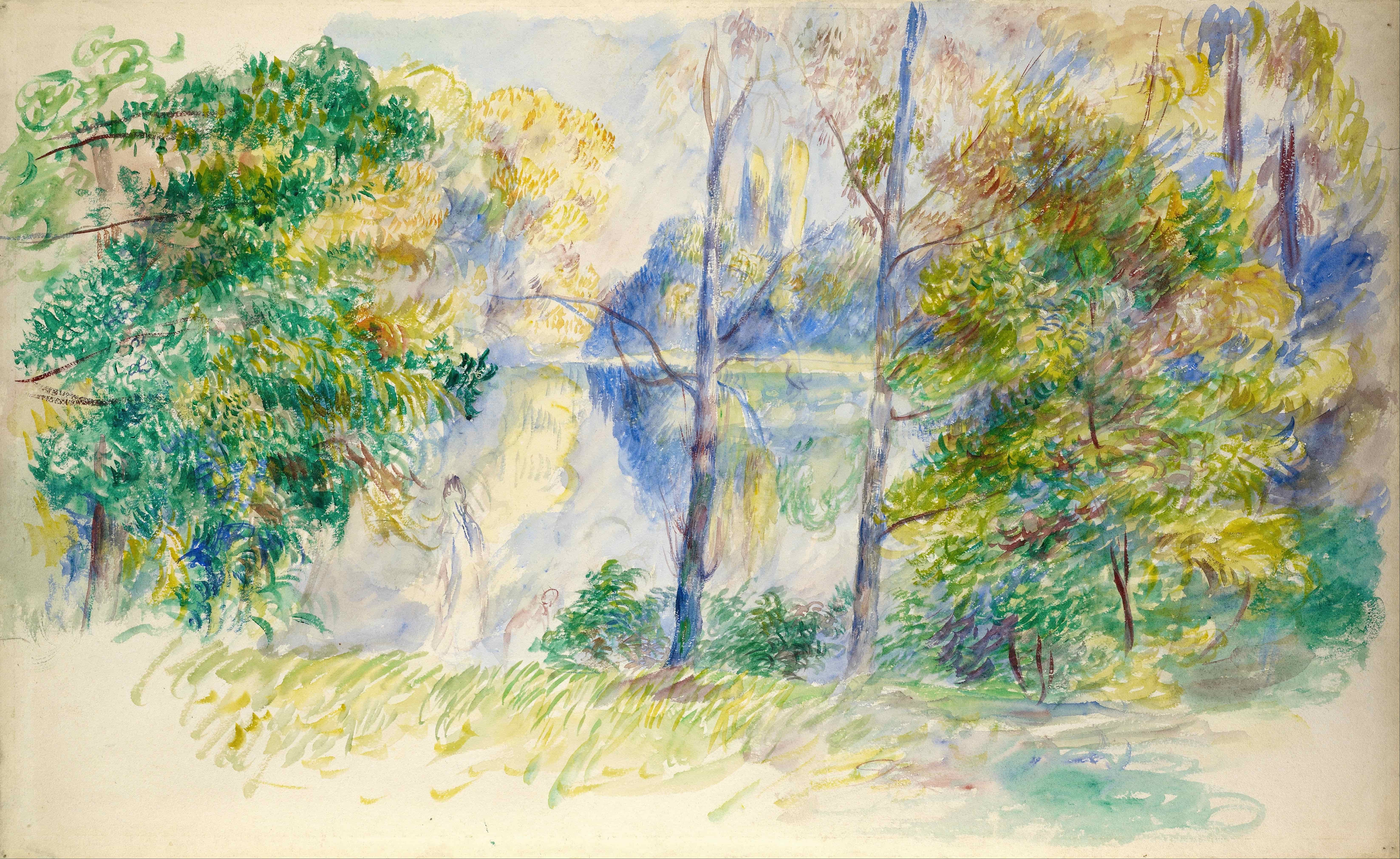 《公园景观》（View of a Park）｜皮埃尔-奥古斯特·雷诺阿 Pierre-Auguste Renoir｜1885