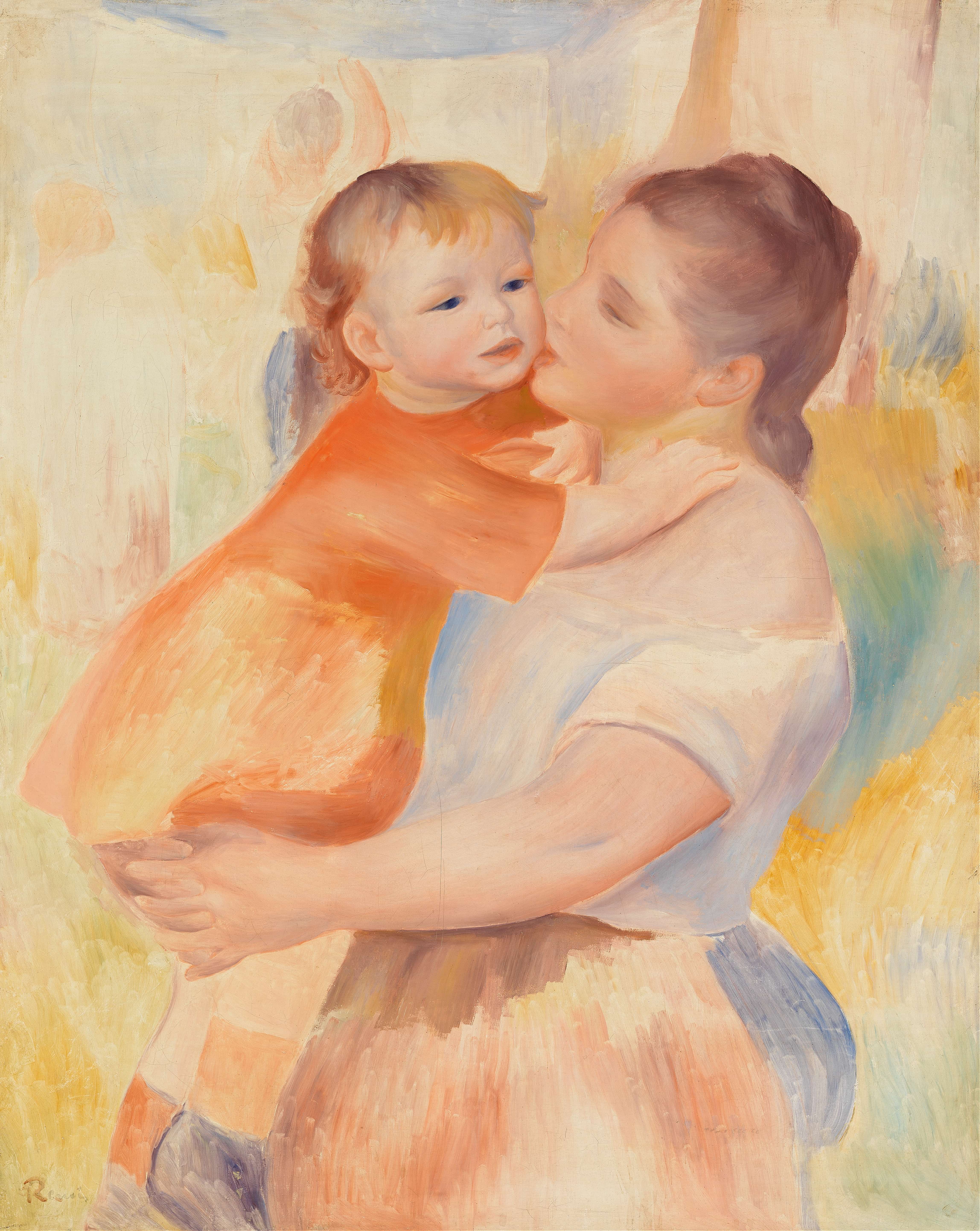 《洗衣妇和孩子》（Washerwoman and Child）｜皮埃尔-奥古斯特·雷诺阿 Pierre-Auguste Renoir｜1886