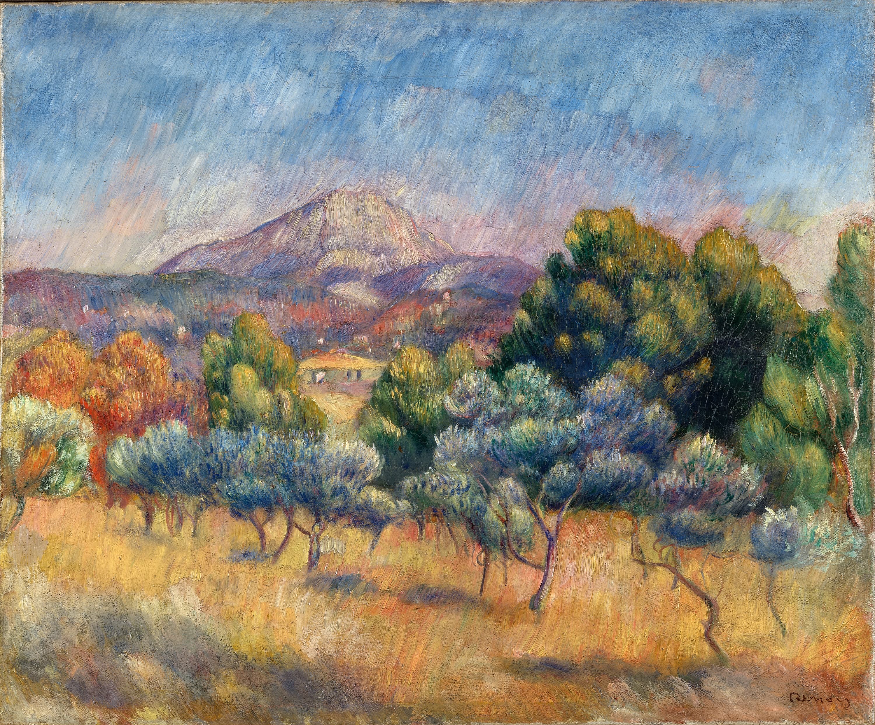 《圣维多利亚山》（Mont Sainte-Victoire）｜皮埃尔-奥古斯特·雷诺阿 Pierre-Auguste Renoir｜约. 1888–89