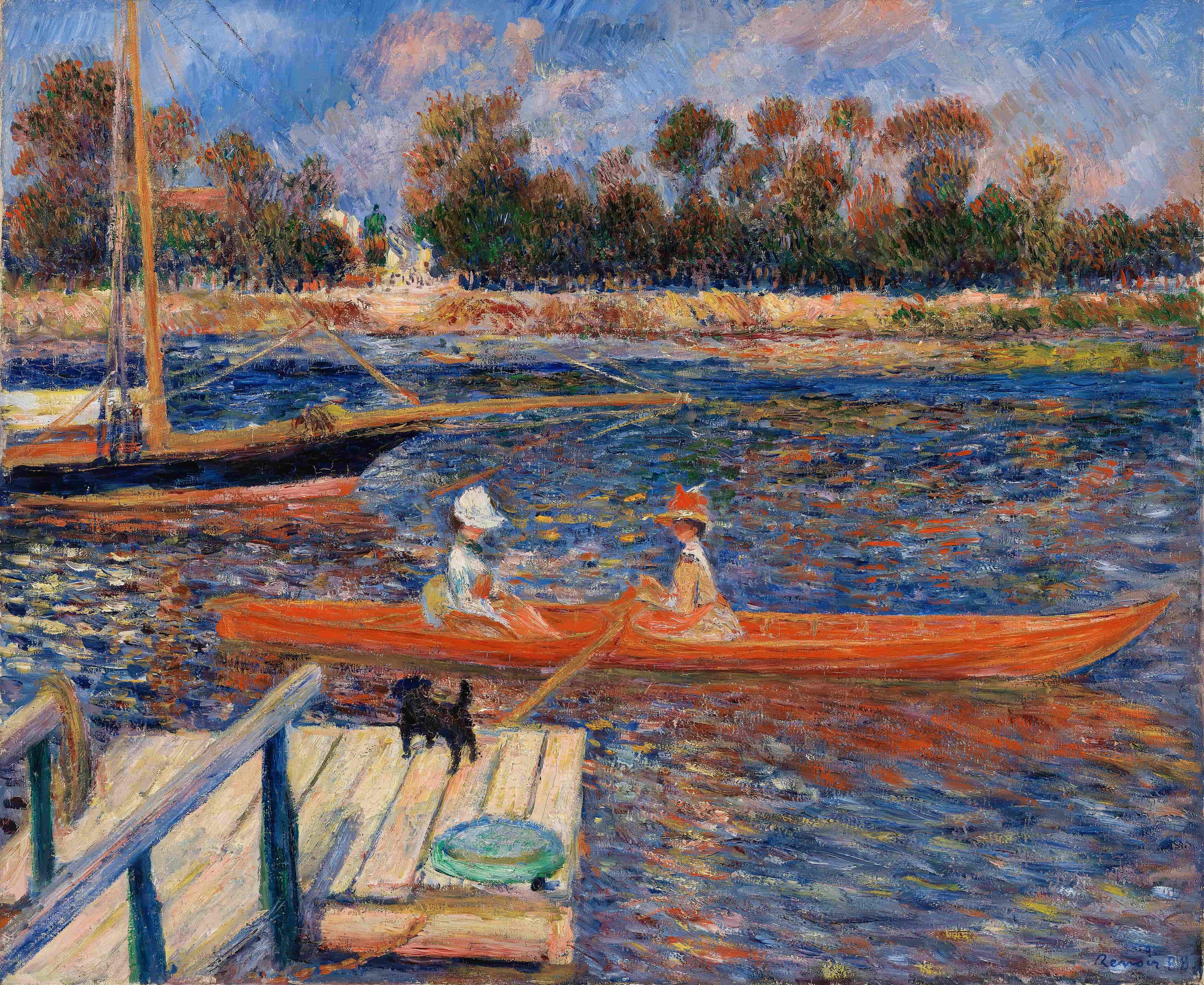 《阿让特伊的塞纳河》（The Seine at Argenteuil）｜皮埃尔-奥古斯特·雷诺阿 Pierre-Auguste Renoir｜1888
