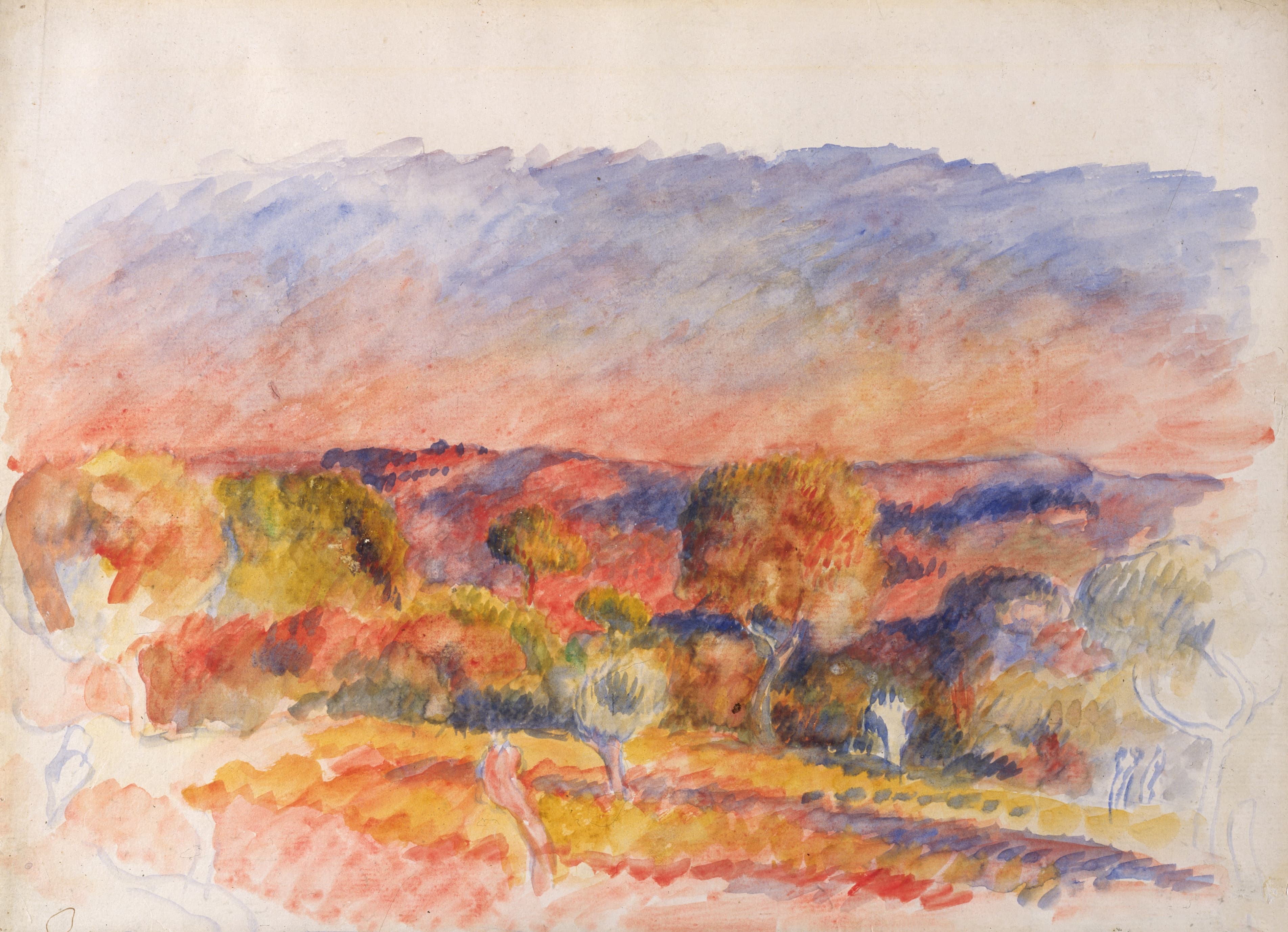 《景观》（Landscape）｜皮埃尔-奥古斯特·雷诺阿 Pierre-Auguste Renoir｜1889