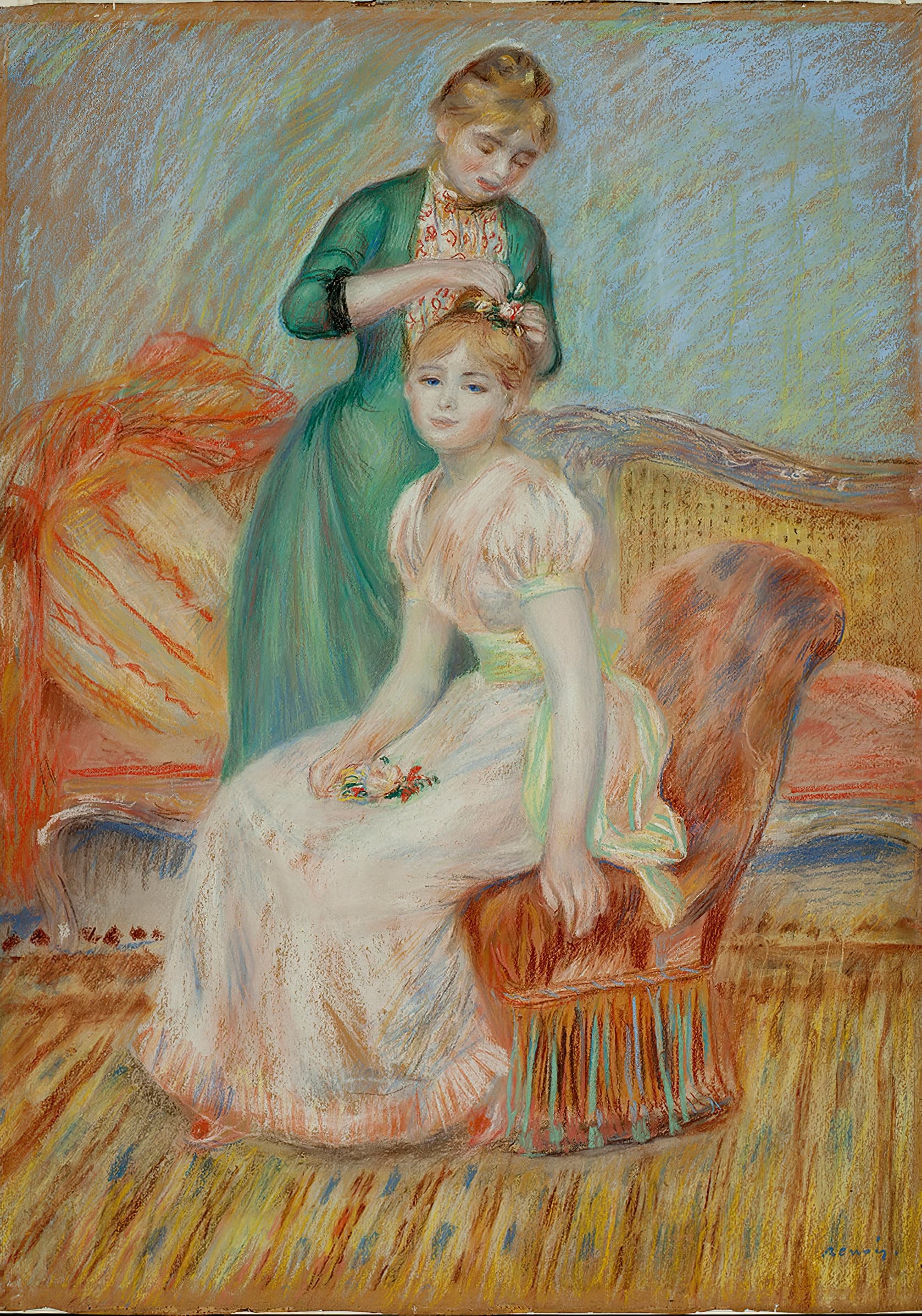 《厕所》（The Toilet）｜皮埃尔-奥古斯特·雷诺阿 Pierre-Auguste Renoir｜1889
