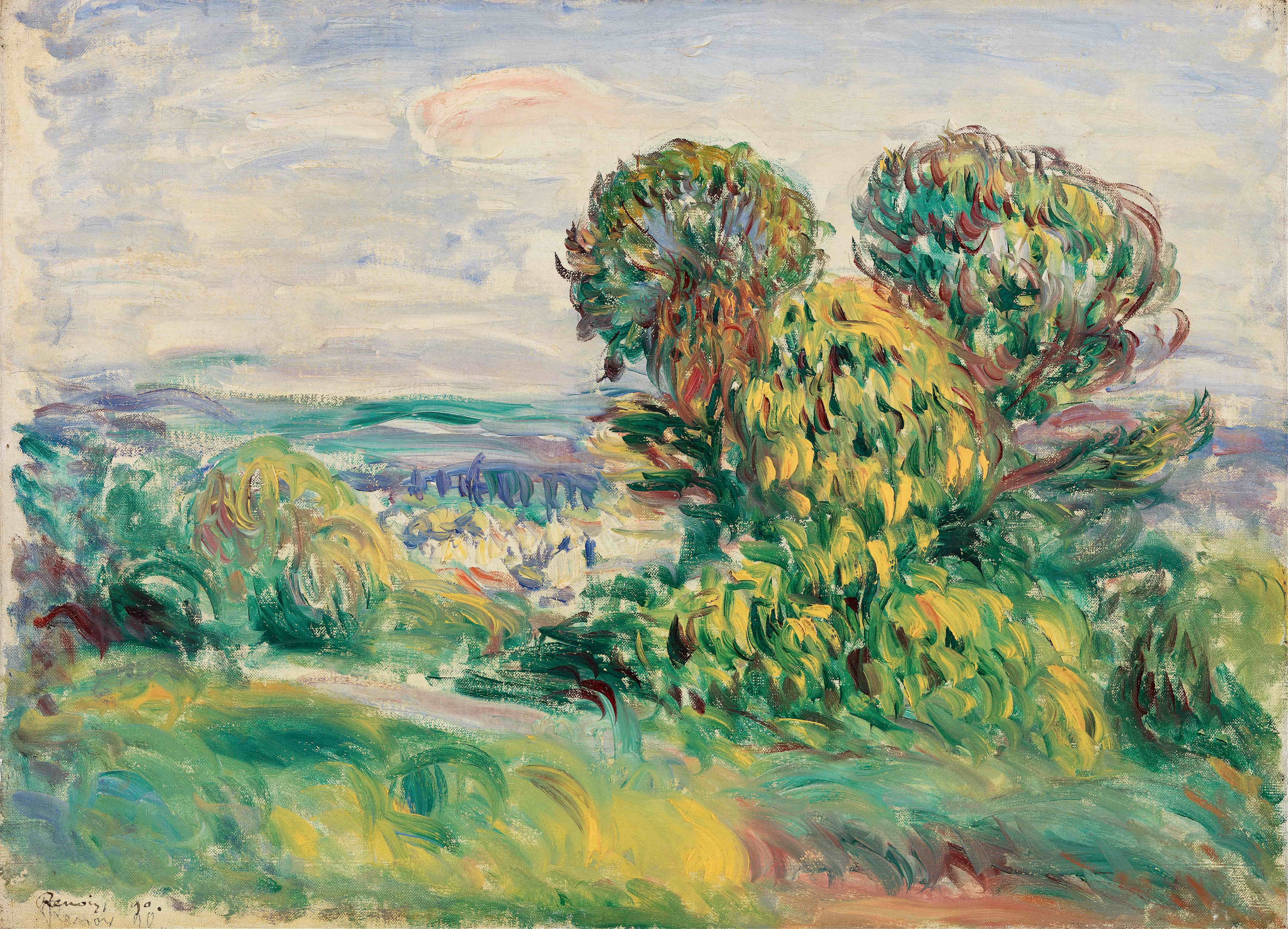 《景观》（Landscape）｜皮埃尔-奥古斯特·雷诺阿 Pierre-Auguste Renoir｜1890