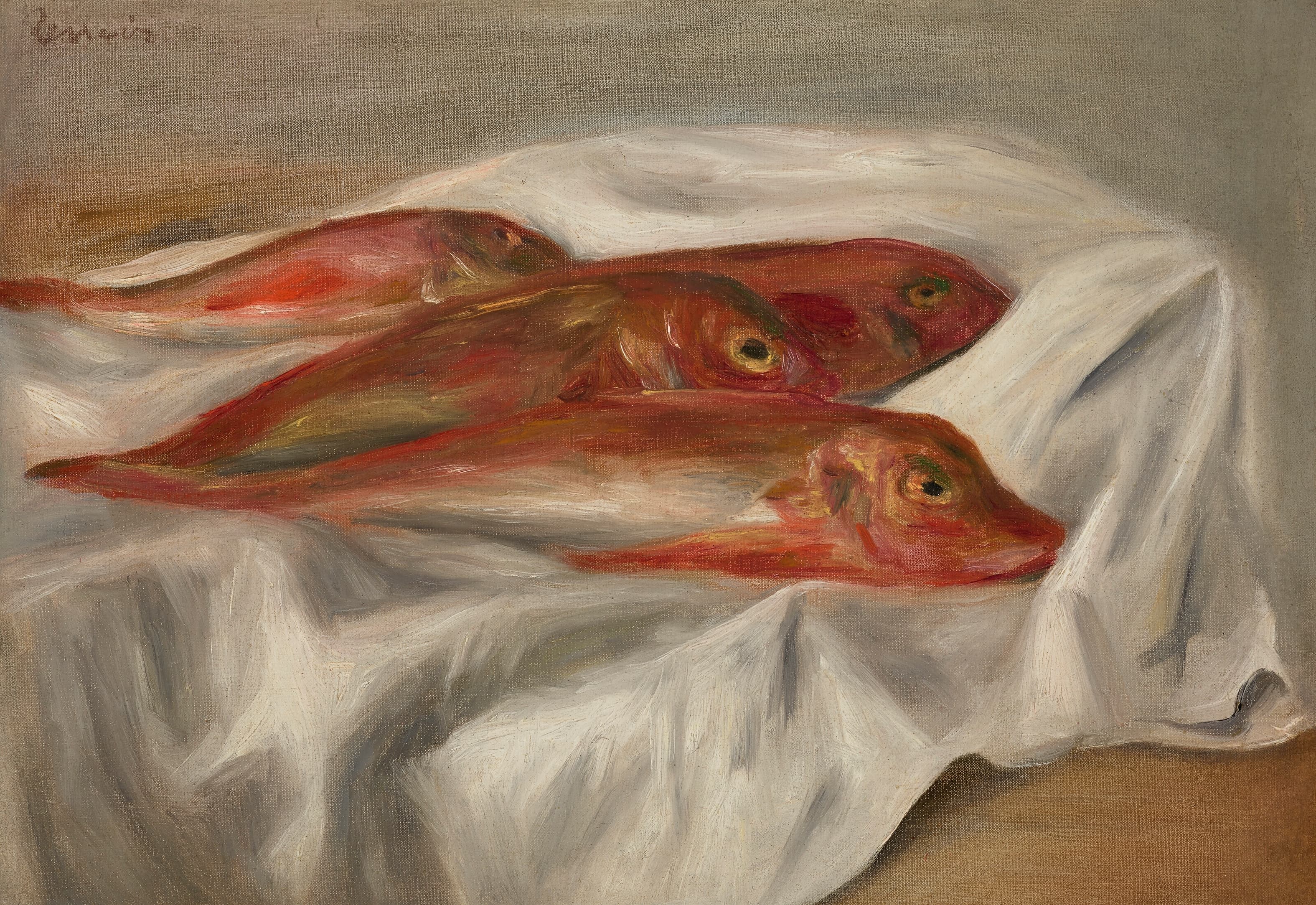 《红鲻鱼》（Red mullet gurnards）｜皮埃尔-奥古斯特·雷诺阿 Pierre-Auguste Renoir｜约 1890