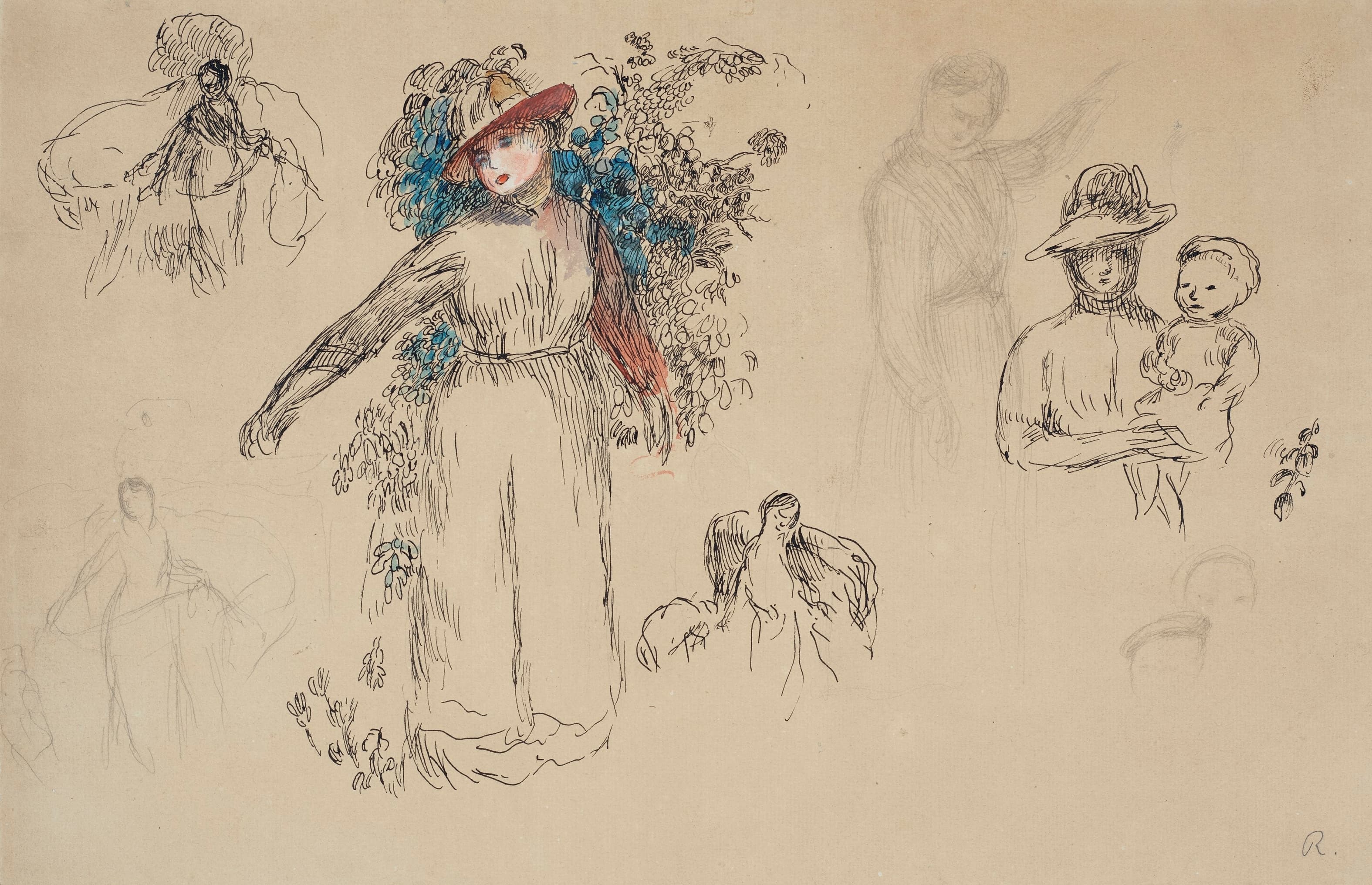 《研究；花园里的女人》（Studies; Woman in the garden）｜皮埃尔-奥古斯特·雷诺阿 Pierre-Auguste Renoir｜约 1890