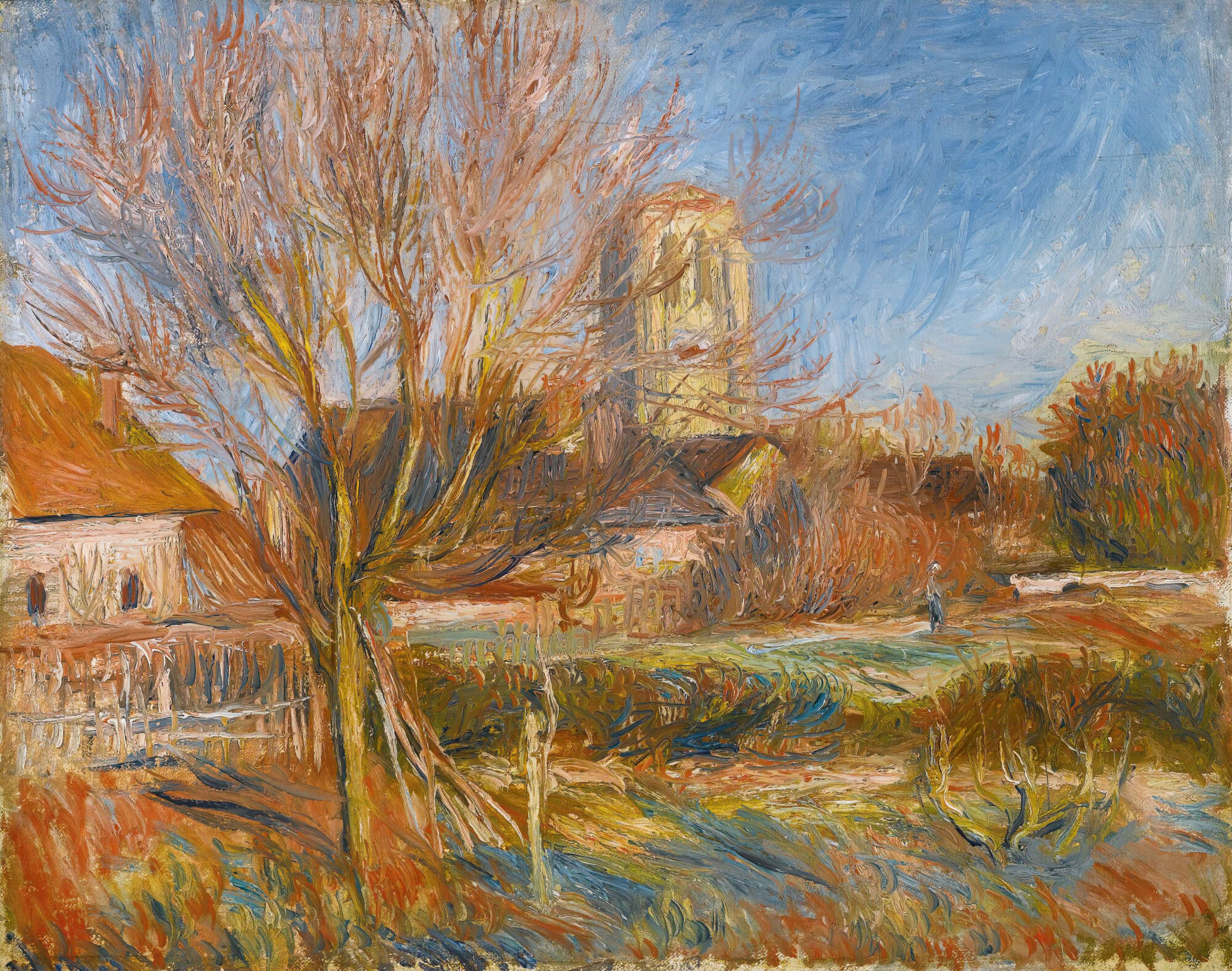 《埃苏瓦的教堂》（The church in Essoyes）｜皮埃尔-奥古斯特·雷诺阿 Pierre-Auguste Renoir｜约 1890s