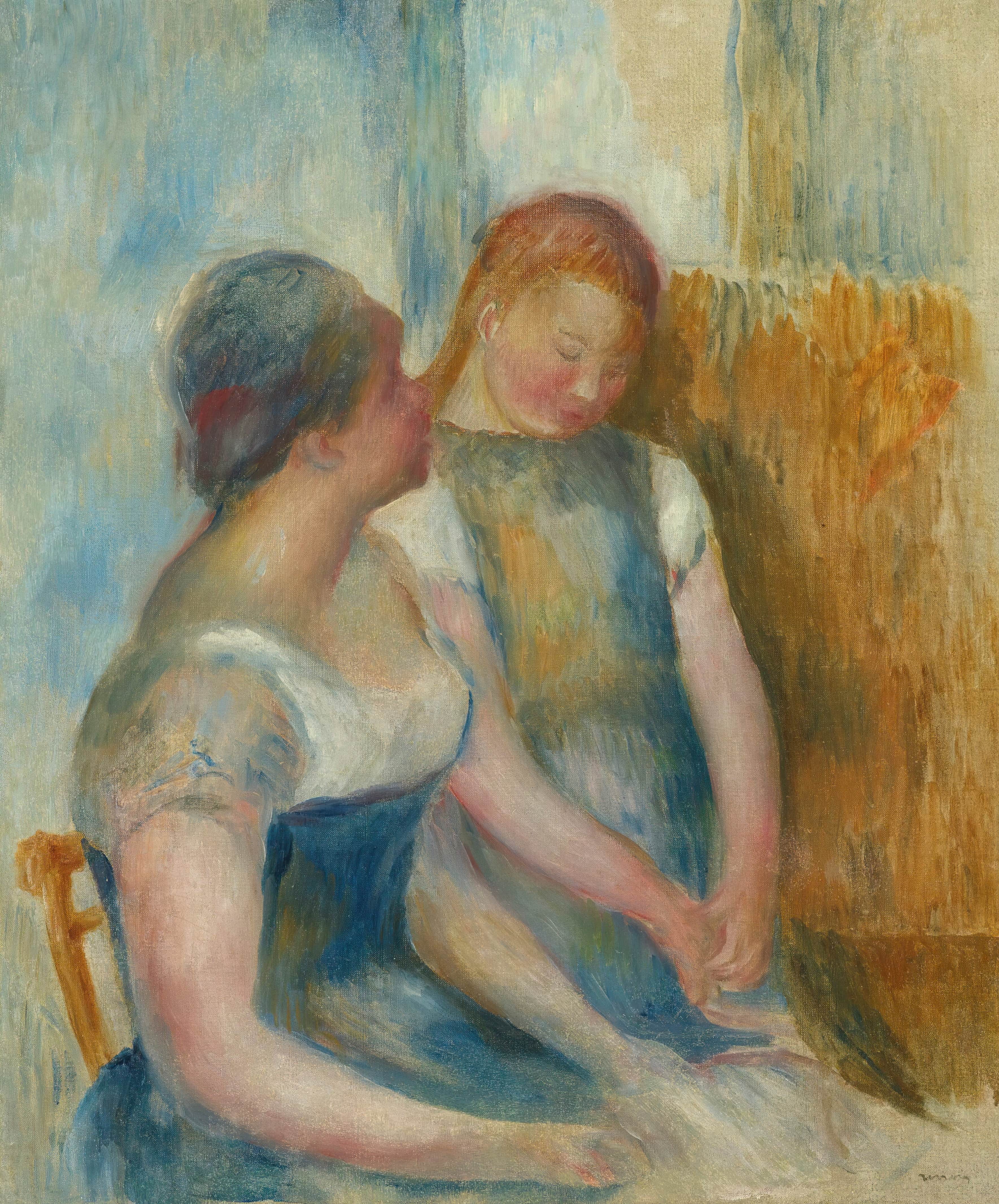 《对话》（The Conversation）｜皮埃尔-奥古斯特·雷诺阿 Pierre-Auguste Renoir｜约 1890