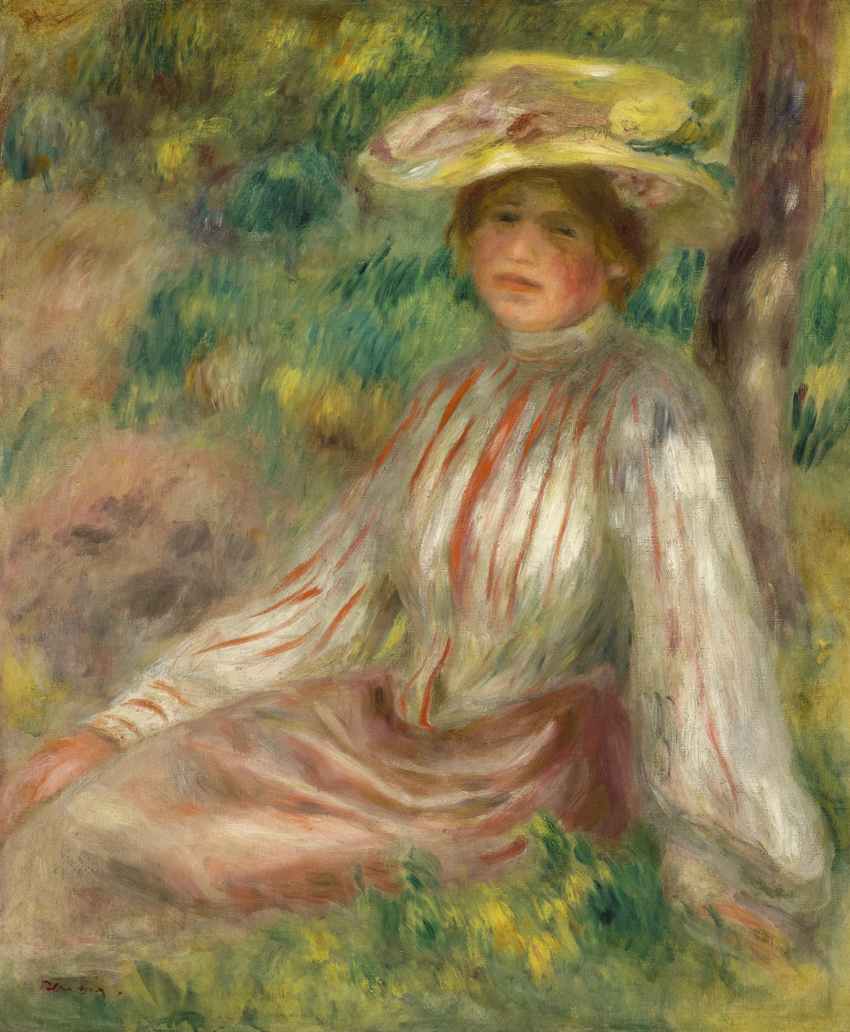 《花园里的女人》（Woman in the garden）｜皮埃尔-奥古斯特·雷诺阿 Pierre-Auguste Renoir｜约 1890