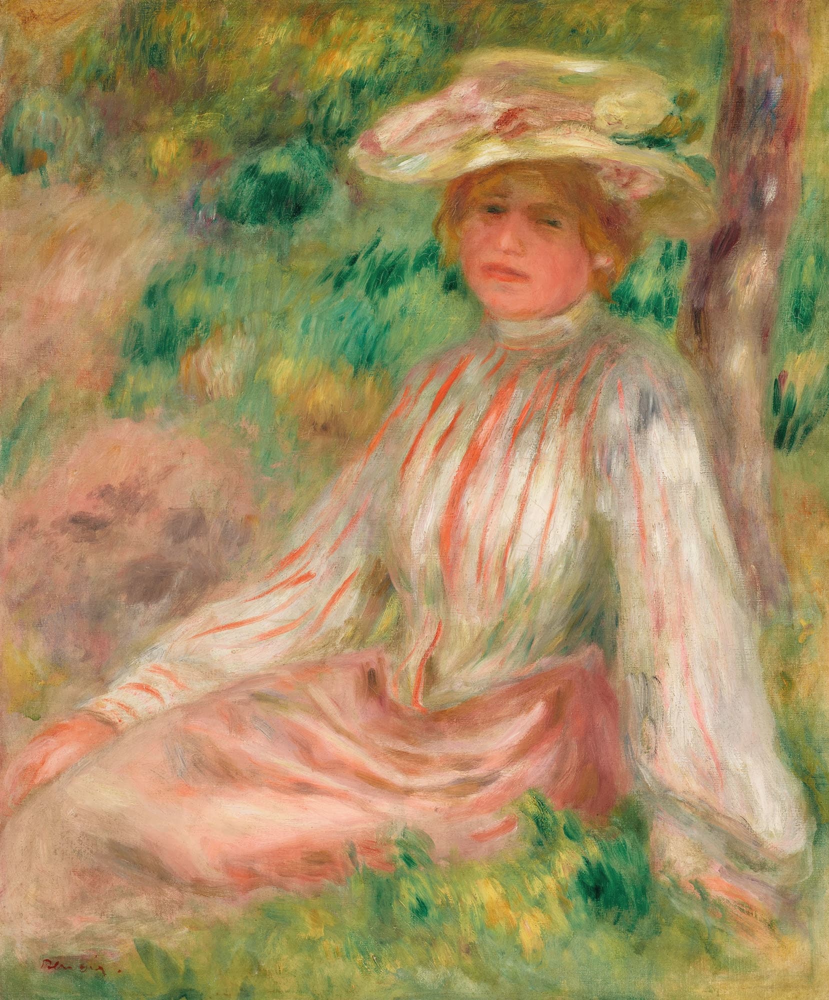 《花园里的女人》（Woman in the garden）｜皮埃尔-奥古斯特·雷诺阿 Pierre-Auguste Renoir｜约 1890