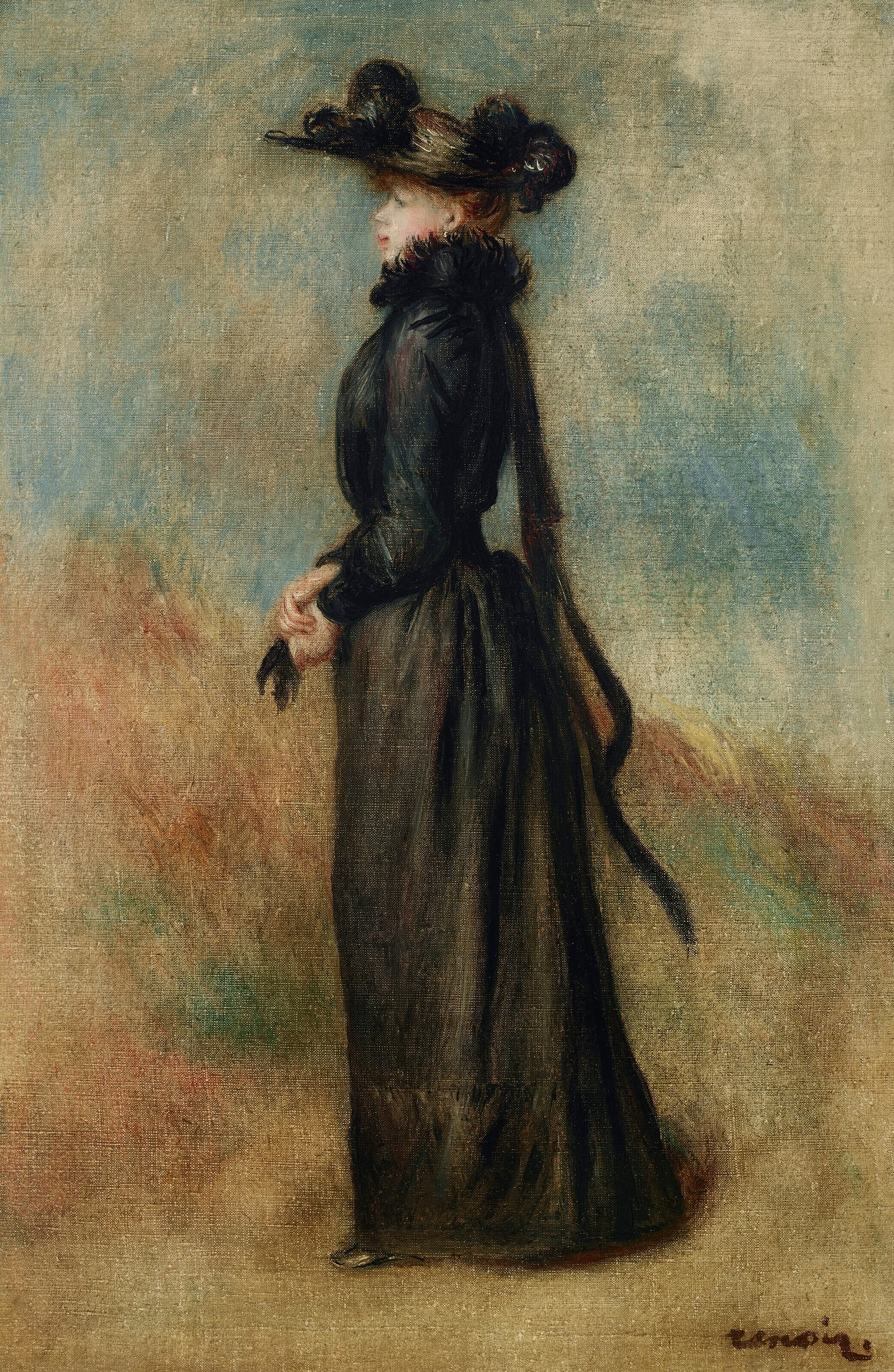 《散步的女人》（Woman on a walk）｜皮埃尔-奥古斯特·雷诺阿 Pierre-Auguste Renoir｜1890
