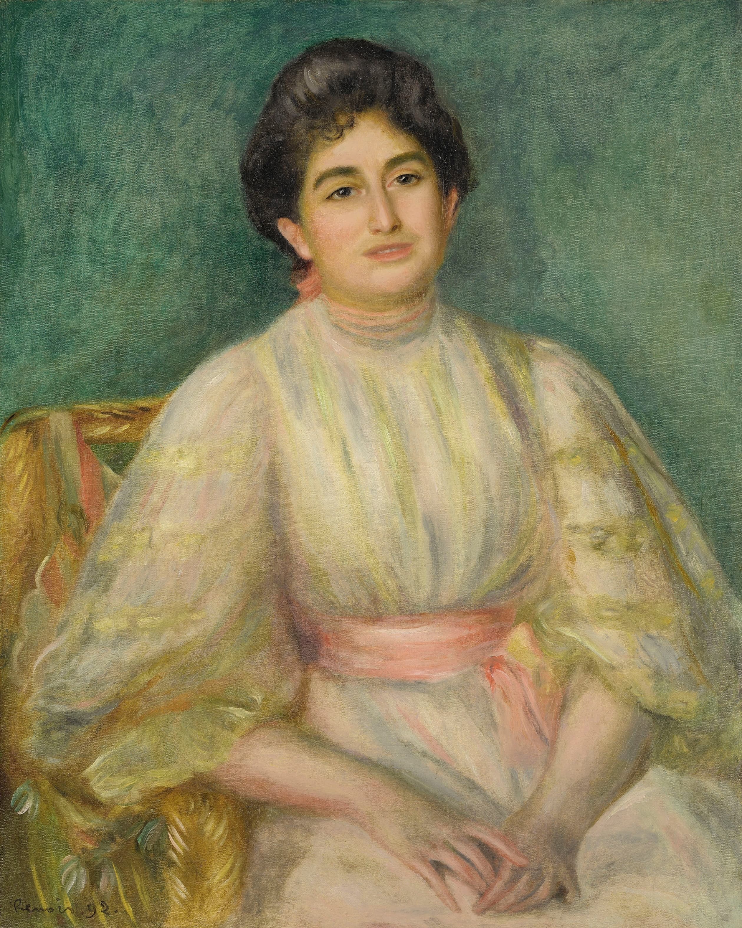 《保罗·伽里玛夫人的肖像》（Portrait of Madame Paul Gallimard）｜皮埃尔-奥古斯特·雷诺阿 Pierre-Auguste Renoir｜1892