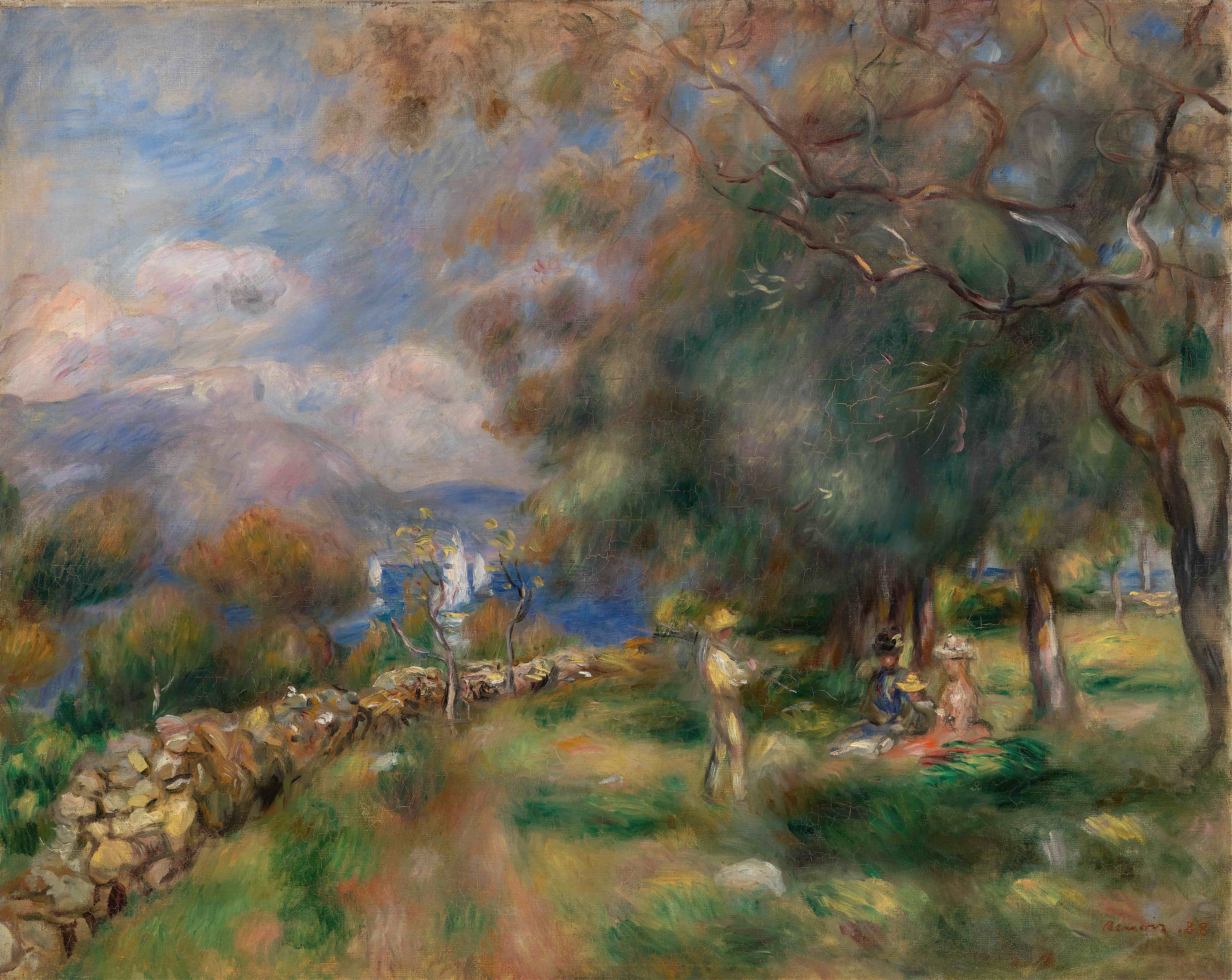《圣让半岛》（Peninsula of Saint-Jean）｜皮埃尔-奥古斯特·雷诺阿 Pierre-Auguste Renoir｜1893