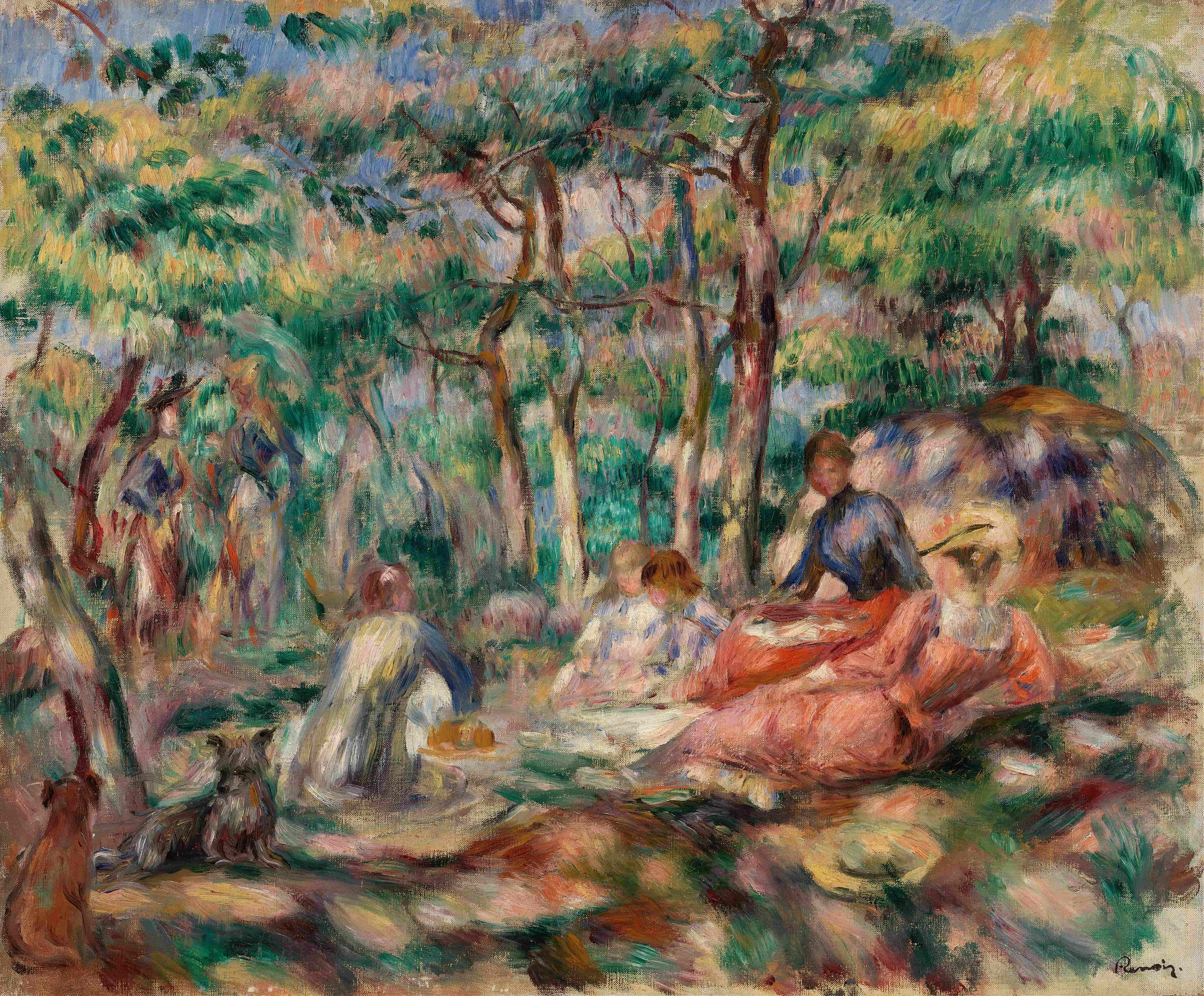 《野餐（草地午餐）》（Picnic (Lunch on the Grass)）｜皮埃尔-奥古斯特·雷诺阿 Pierre-Auguste Renoir｜约. 1893