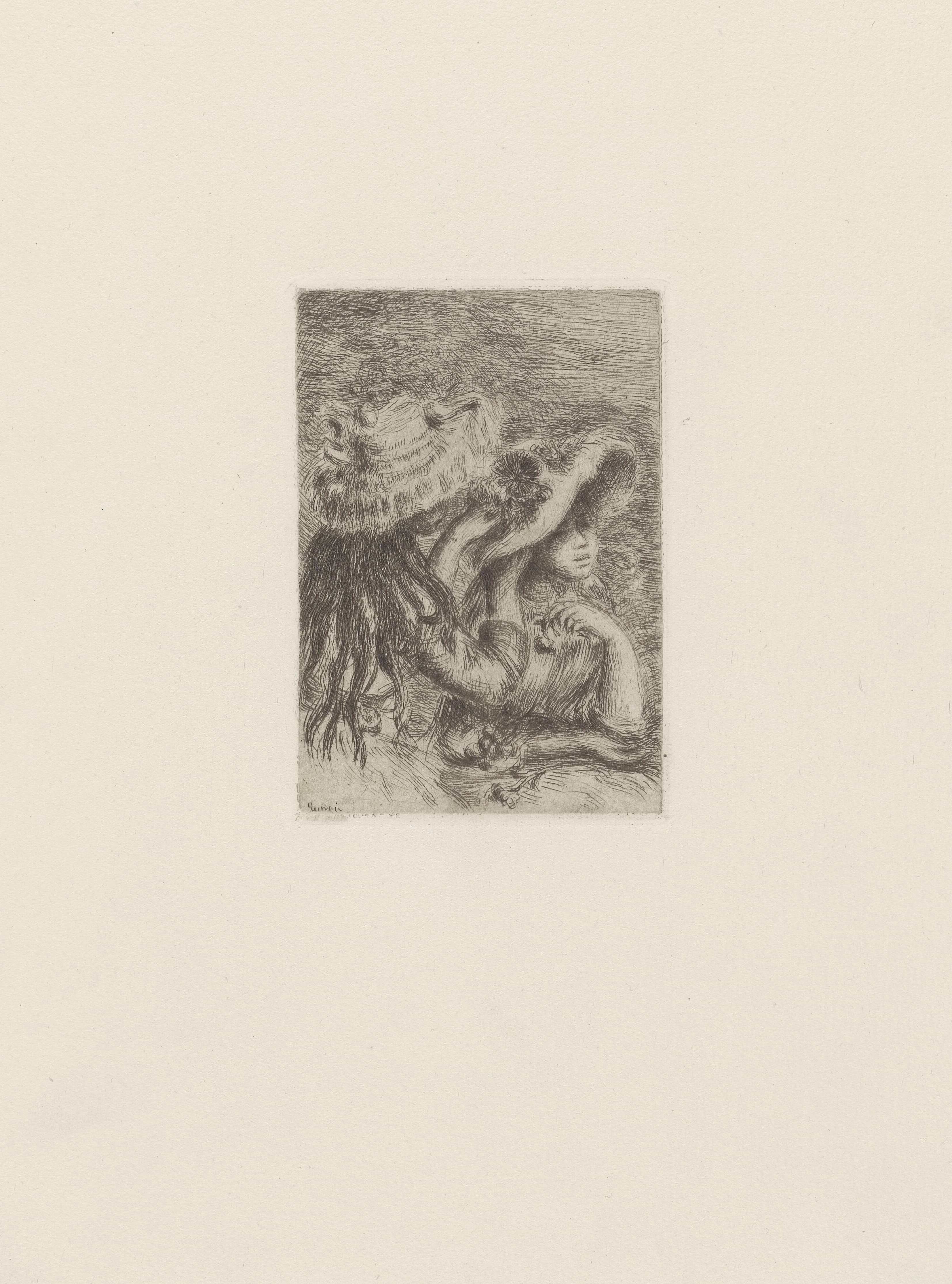 《被别住的帽子》（The pinned hat）｜皮埃尔-奥古斯特·雷诺阿 Pierre-Auguste Renoir｜1894