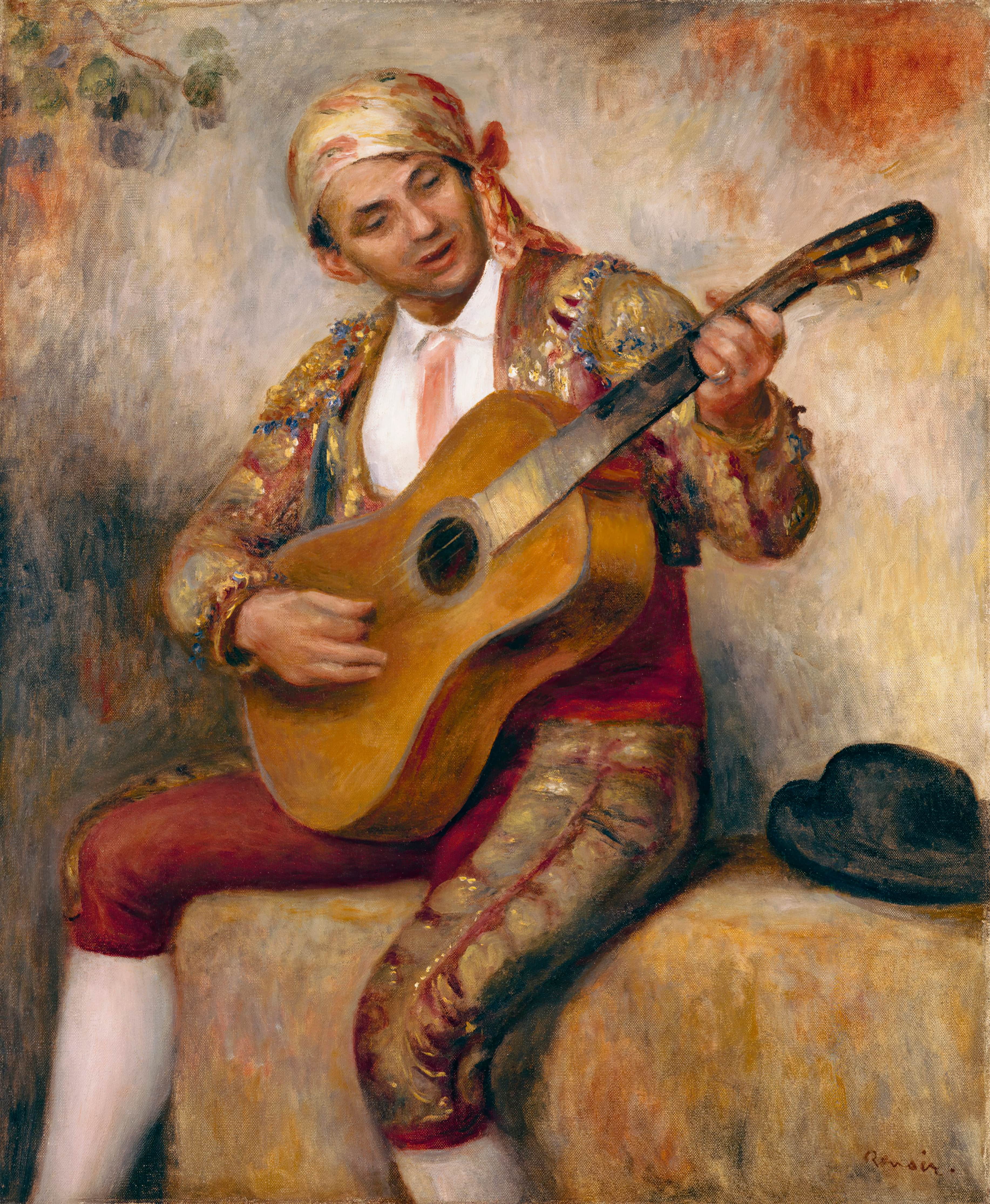 《西班牙吉他手》（The Spanish Guitarist）｜皮埃尔-奥古斯特·雷诺阿 Pierre-Auguste Renoir｜1894