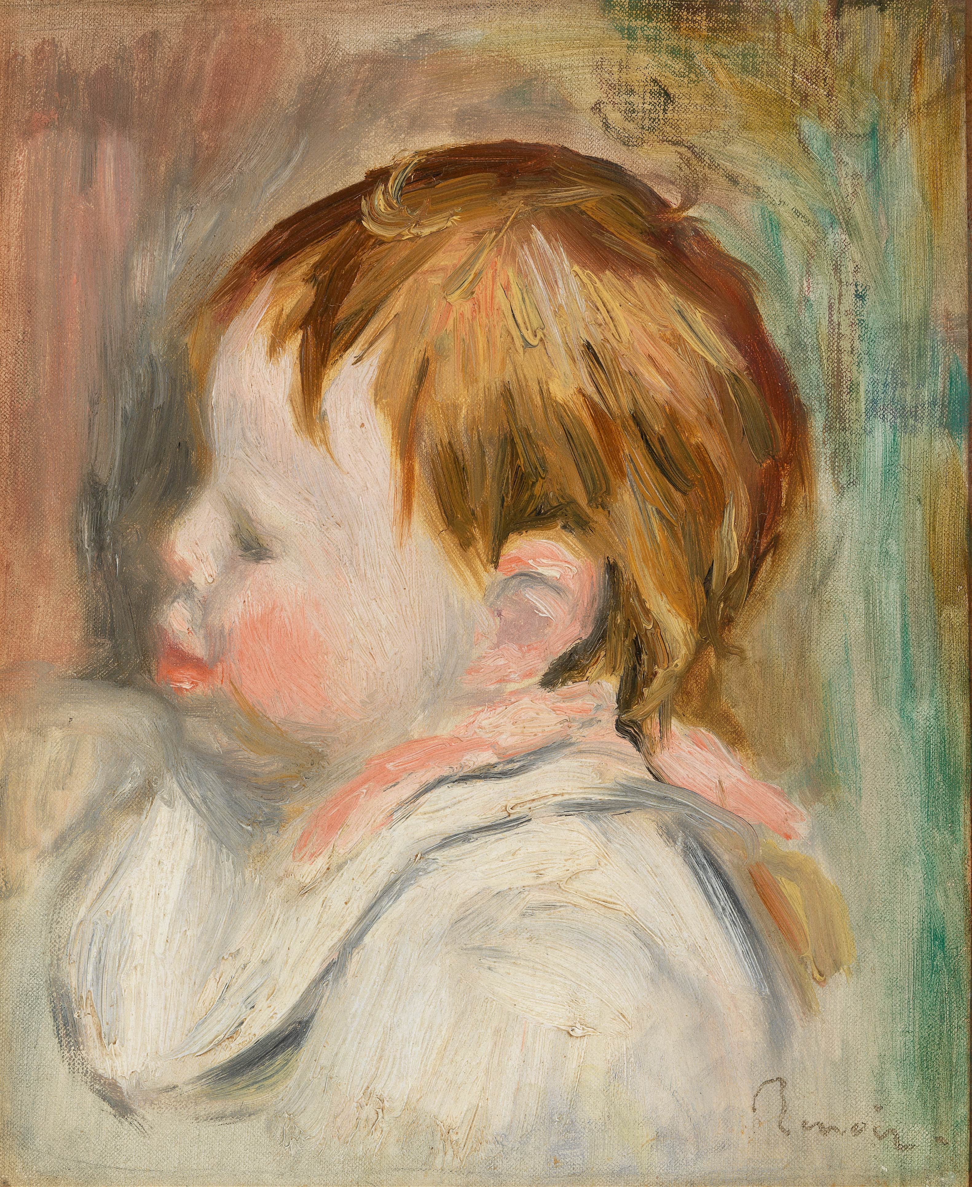 《婴儿的头部（儿童的头部，左侧侧面）》（Baby’s Head (Child’s Head, left profile)）｜皮埃尔-奥古斯特·雷诺阿 Pierre-Auguste Renoir｜约. 1895
