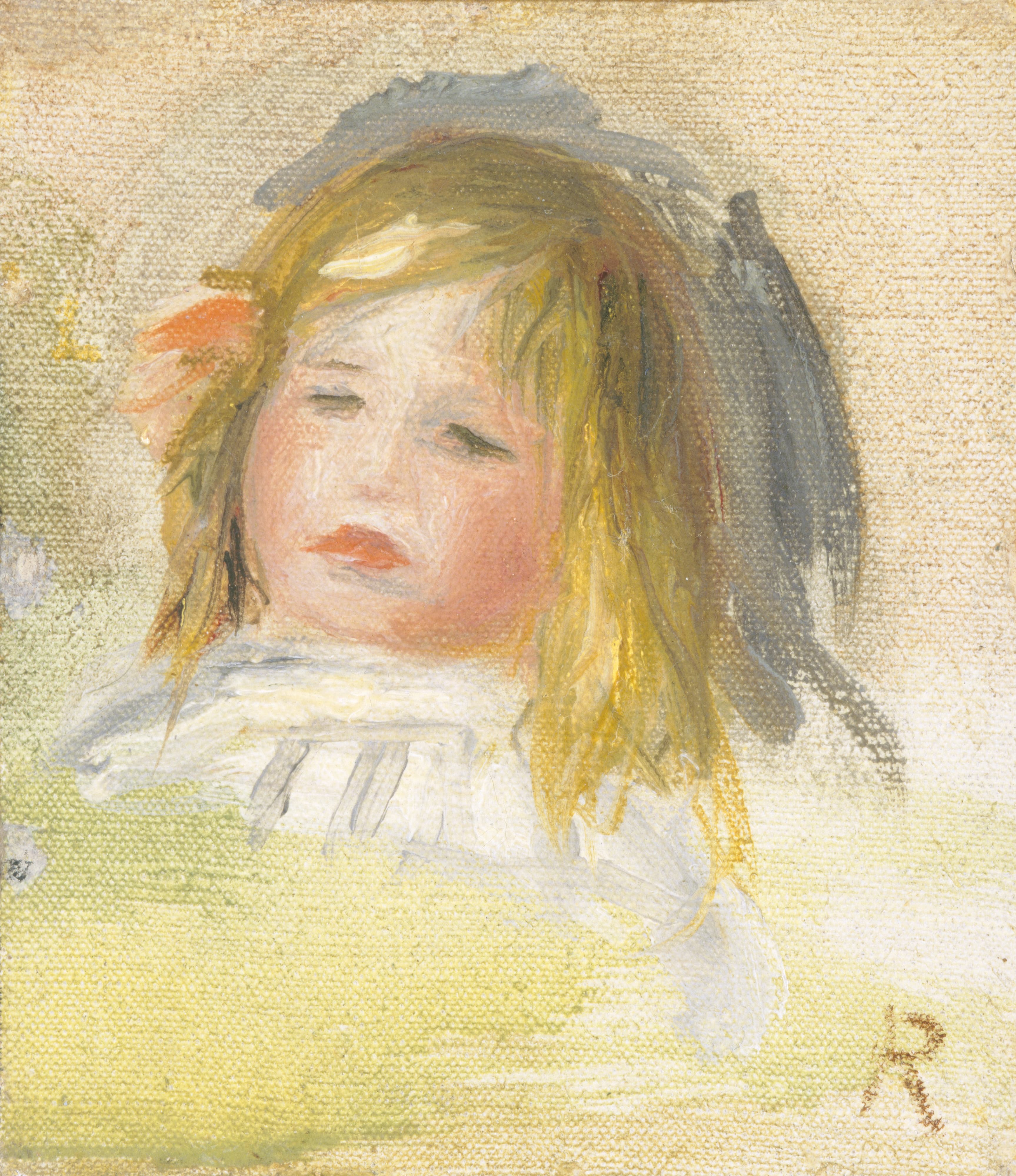 《金发的孩子》（Child with Blond Hair）｜皮埃尔-奥古斯特·雷诺阿 Pierre-Auguste Renoir｜1895–1900