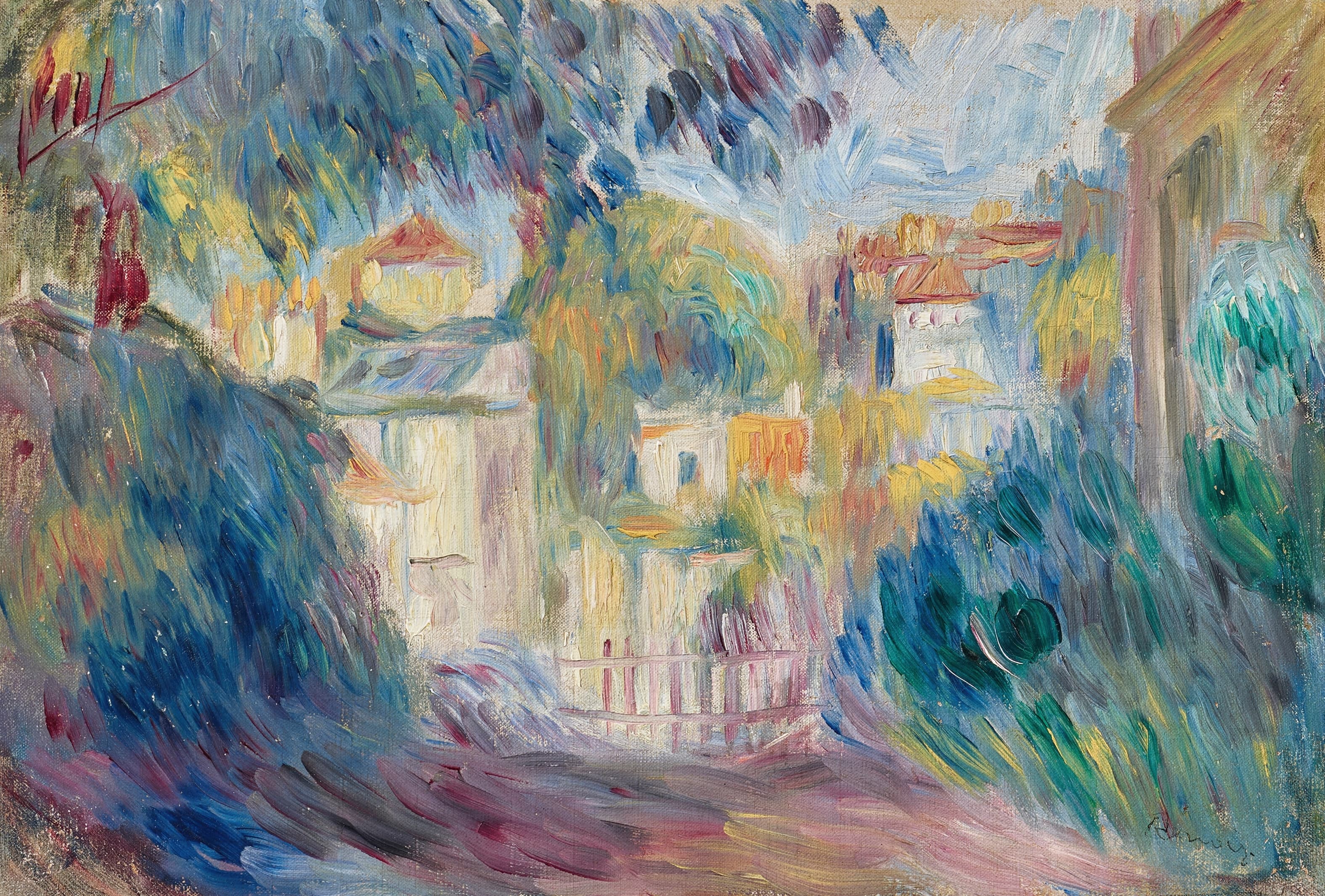 《蒙马特的花园》（Garden in Montmartre）｜皮埃尔-奥古斯特·雷诺阿 Pierre-Auguste Renoir｜1895–1900