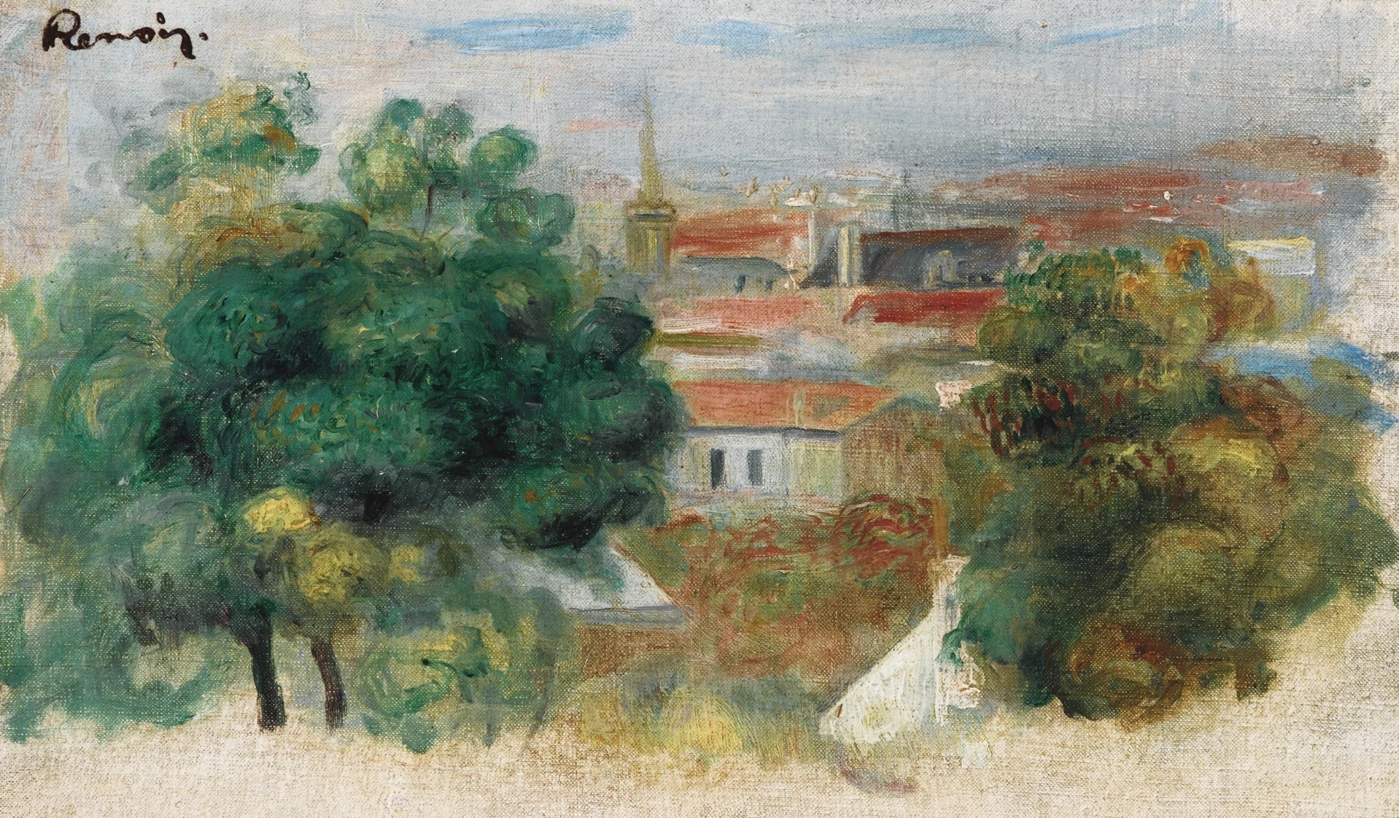 《景观》（Landscape）｜皮埃尔-奥古斯特·雷诺阿 Pierre-Auguste Renoir｜1895