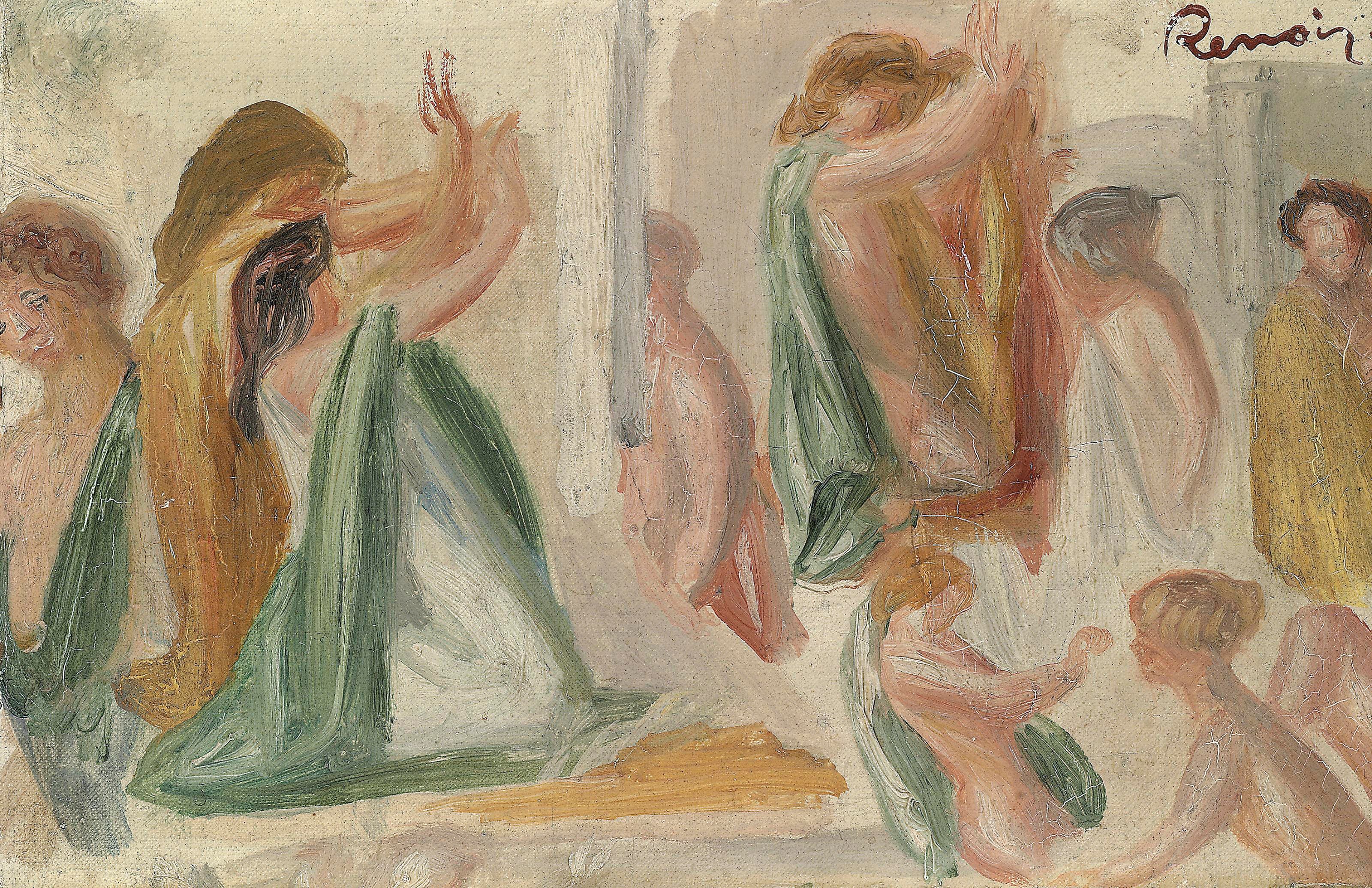 《俄狄浦斯草图（上半部分）》（Sketch for Oedipus (upper part)）｜皮埃尔-奥古斯特·雷诺阿 Pierre-Auguste Renoir｜1895