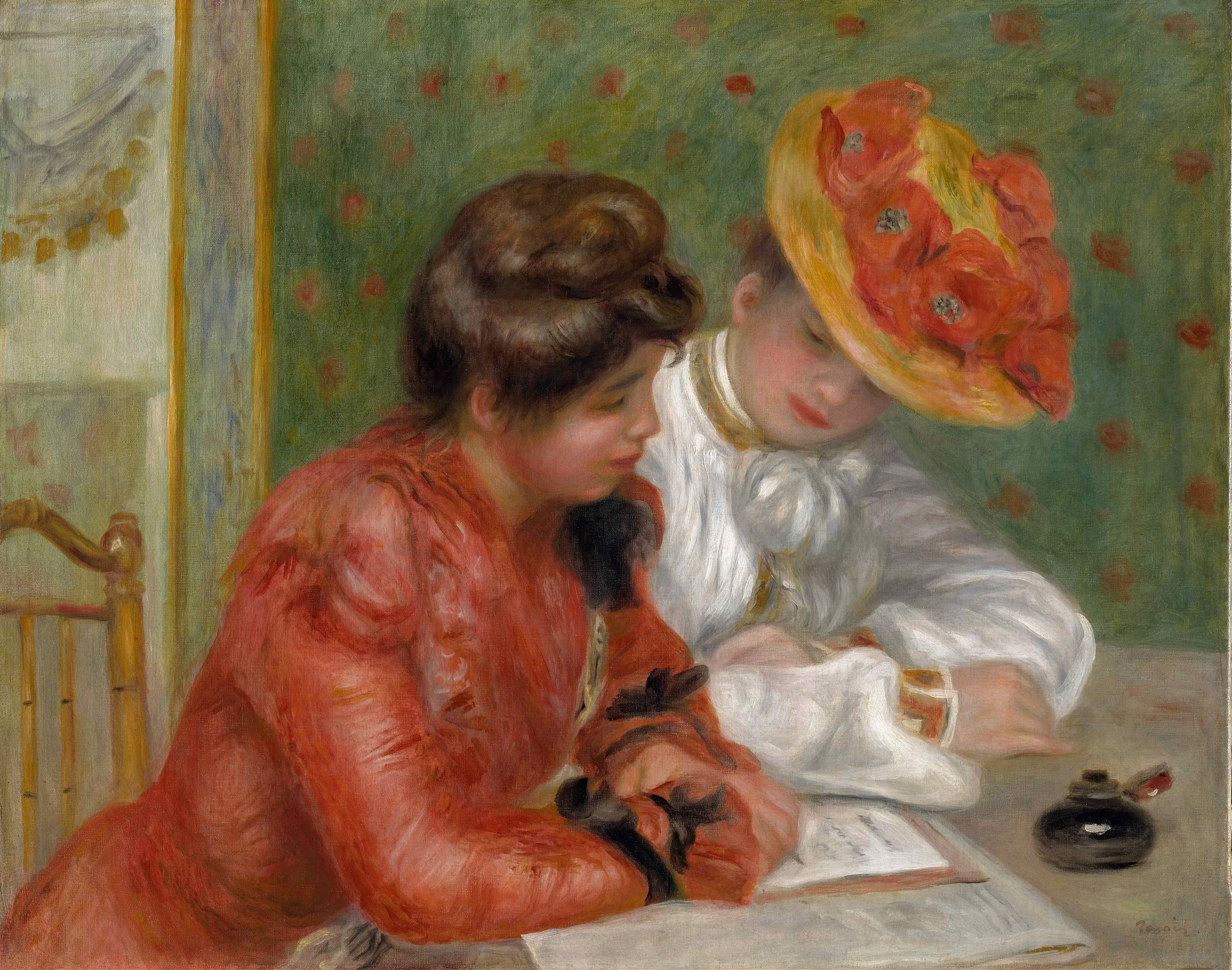 《这封信》（The Letter）｜皮埃尔-奥古斯特·雷诺阿 Pierre-Auguste Renoir｜约. 1895–1900