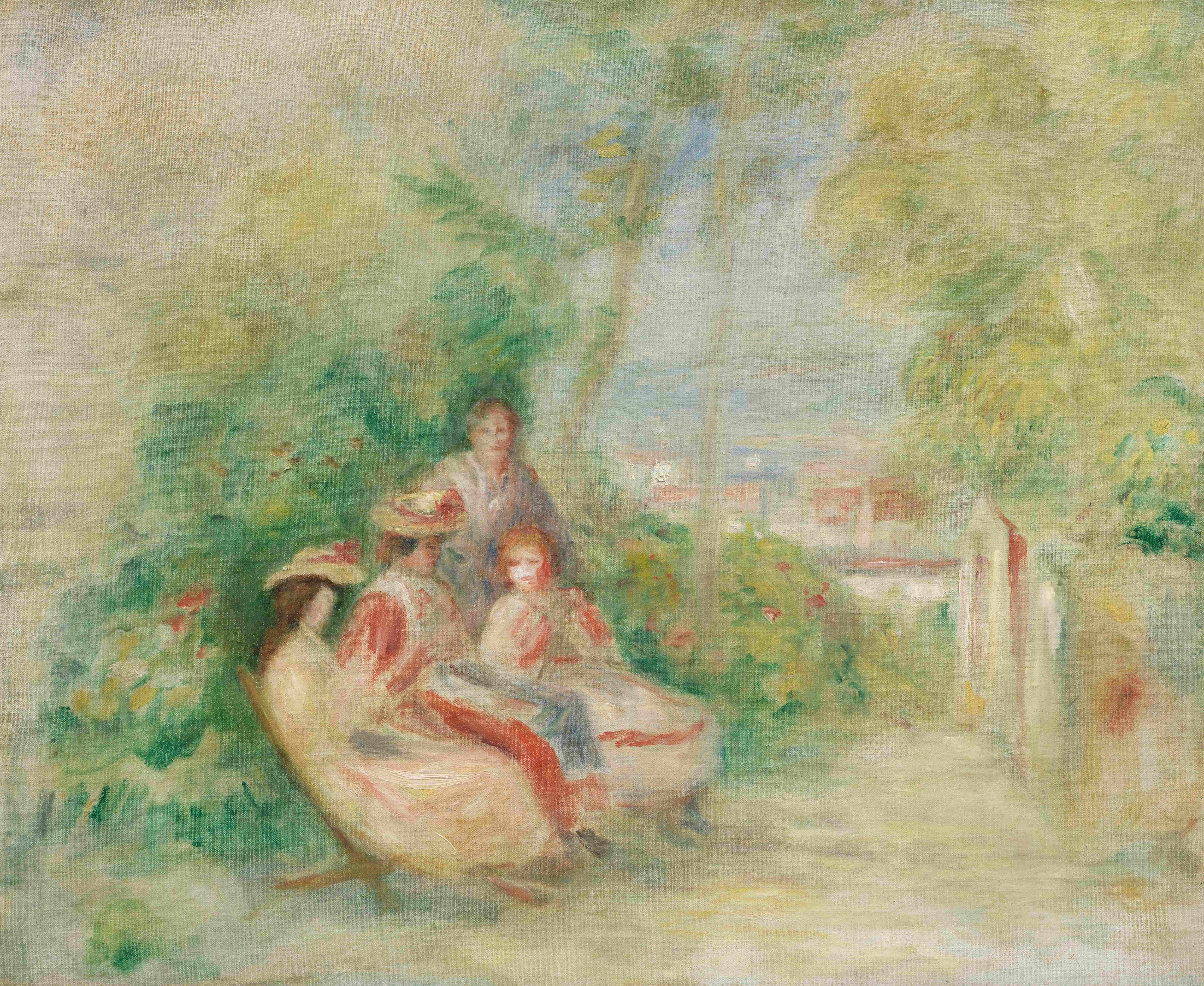 《花园里的年轻妇女》（Young women in a garden）｜皮埃尔-奥古斯特·雷诺阿 Pierre-Auguste Renoir｜1895