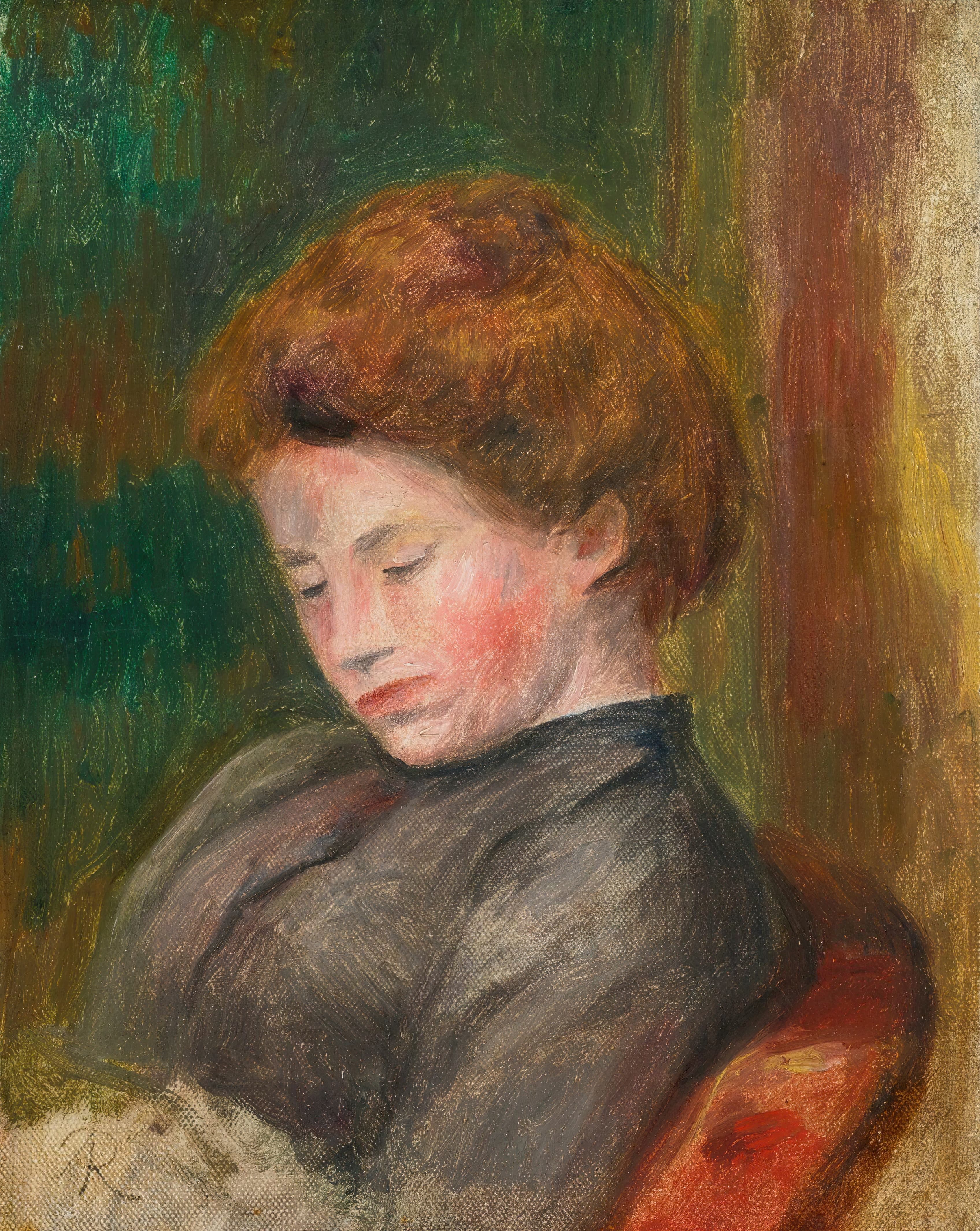 《女人半身像》（Bust Of Woman）｜皮埃尔-奥古斯特·雷诺阿 Pierre-Auguste Renoir｜约 1896–1900
