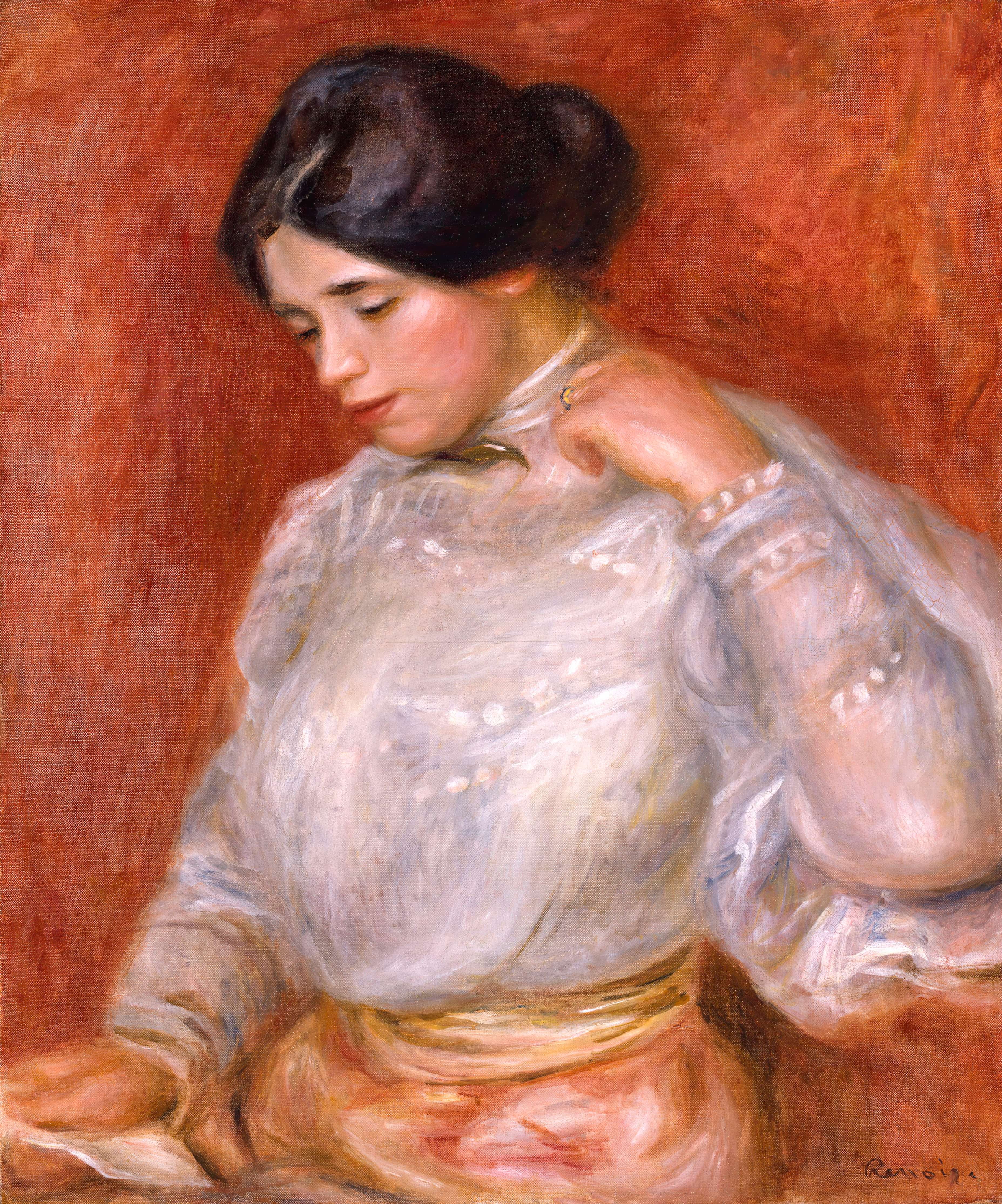 《格拉齐埃拉》（Graziella）｜皮埃尔-奥古斯特·雷诺阿 Pierre-Auguste Renoir｜1896