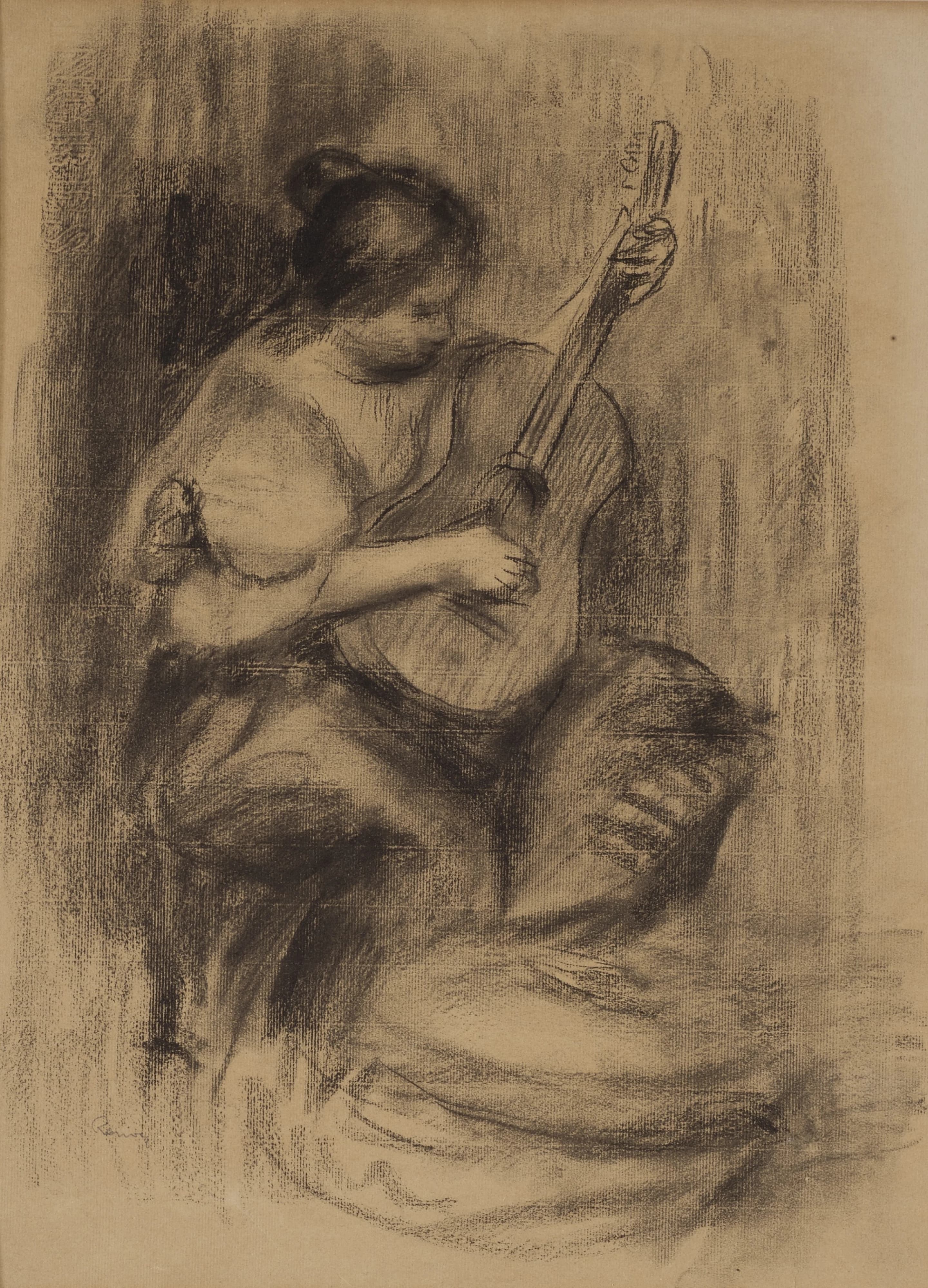 《吉他手》（Guitar player）｜皮埃尔-奥古斯特·雷诺阿 Pierre-Auguste Renoir｜约 1896–1900