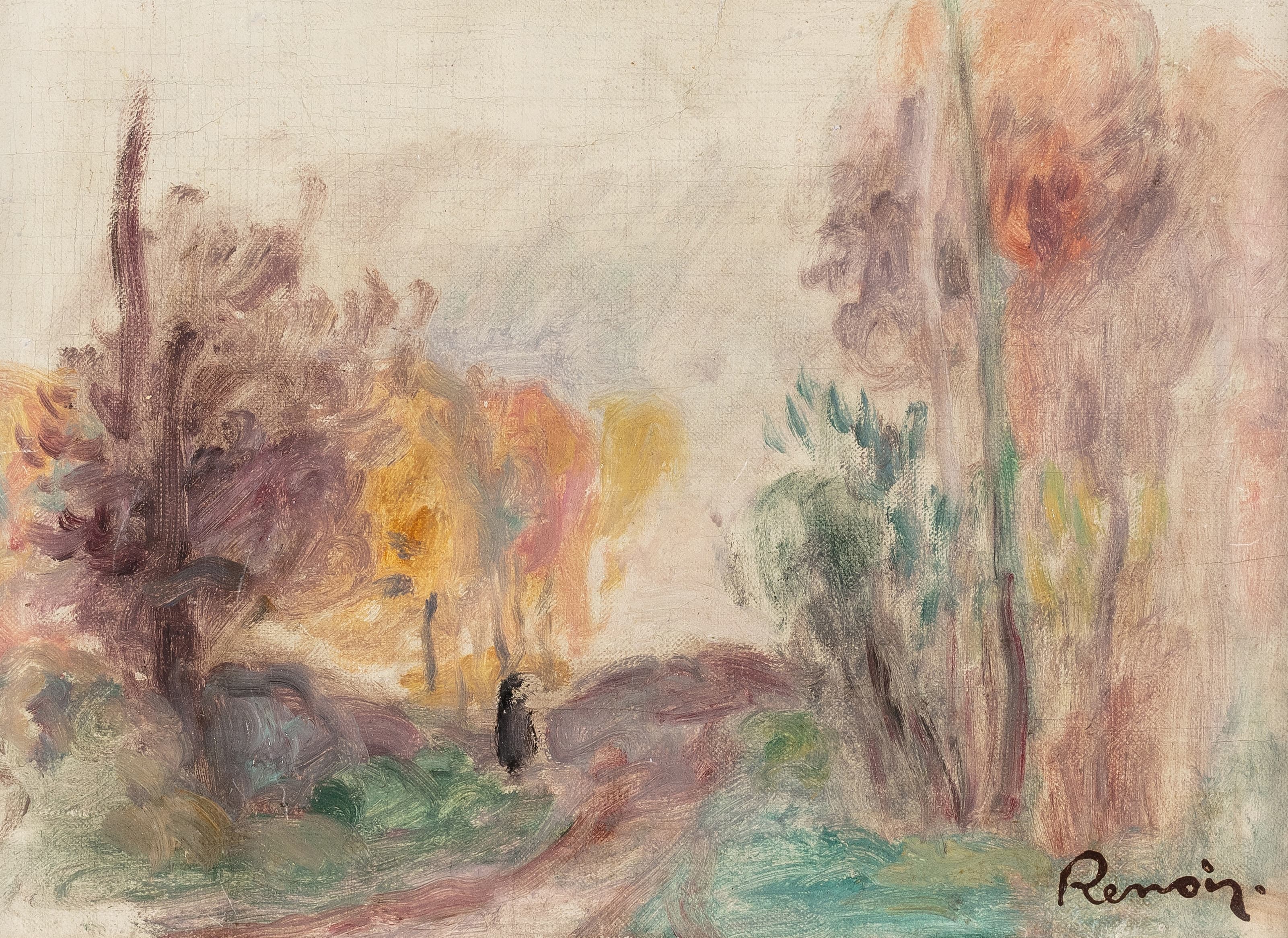 《树林尽头的小路》（Path at the end of a wood）｜皮埃尔-奥古斯特·雷诺阿 Pierre-Auguste Renoir｜1896–1900