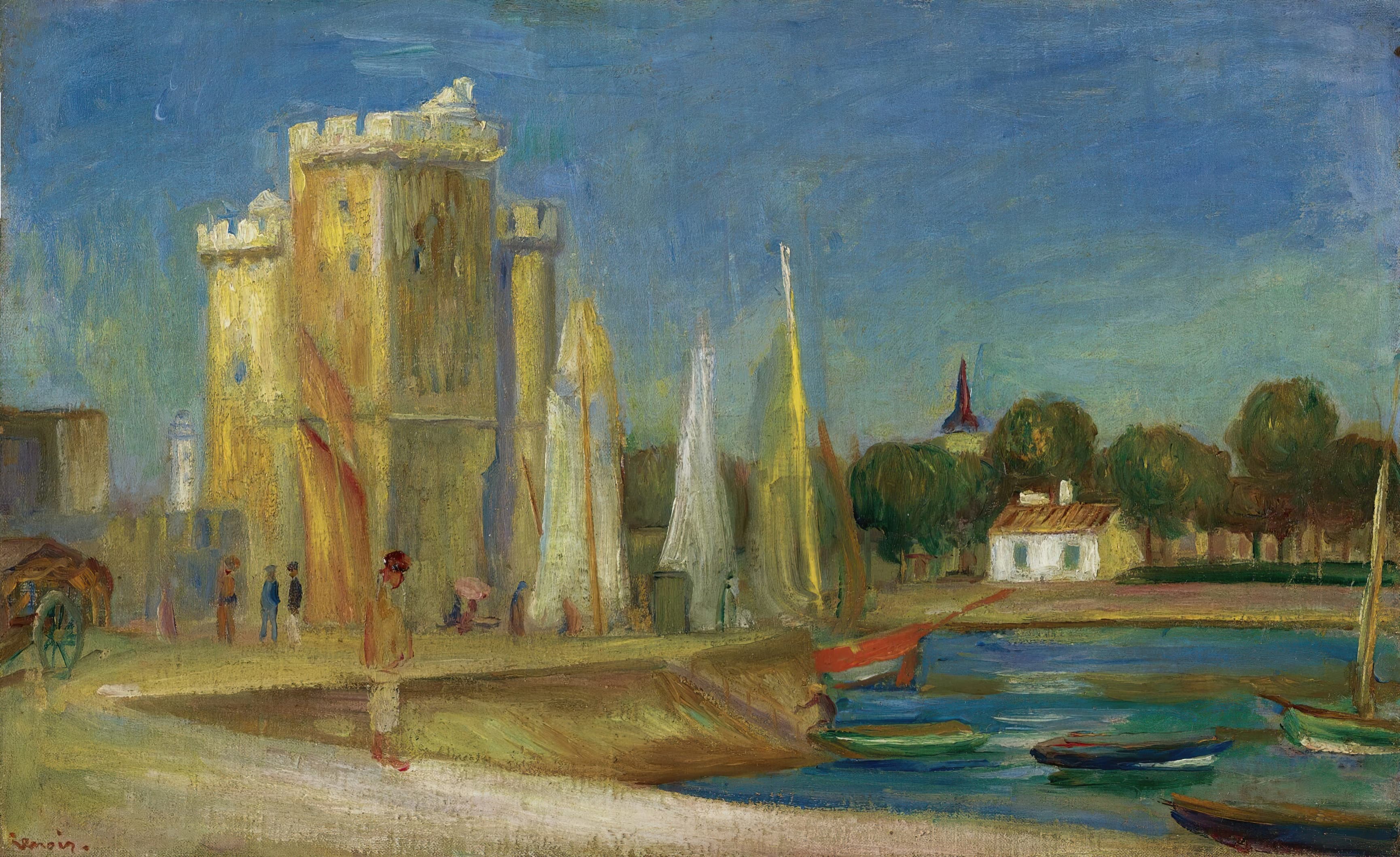 《德拉罗谢尔港》（Port De La Rochelle）｜皮埃尔-奥古斯特·雷诺阿 Pierre-Auguste Renoir｜1896