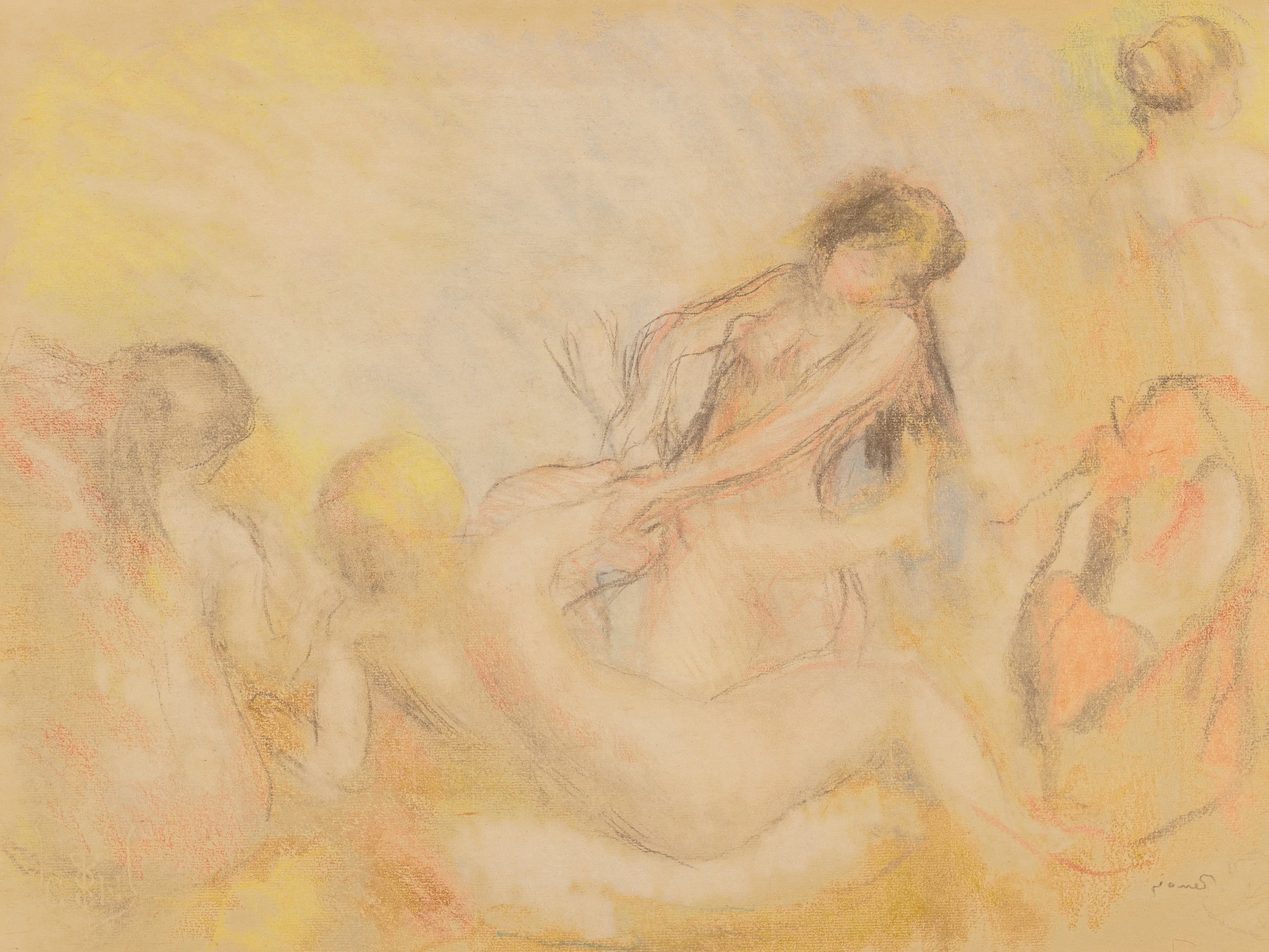 《螃蟹浴者，我》（The Crab Bathers, I）｜皮埃尔-奥古斯特·雷诺阿 Pierre-Auguste Renoir｜约 1897–1900