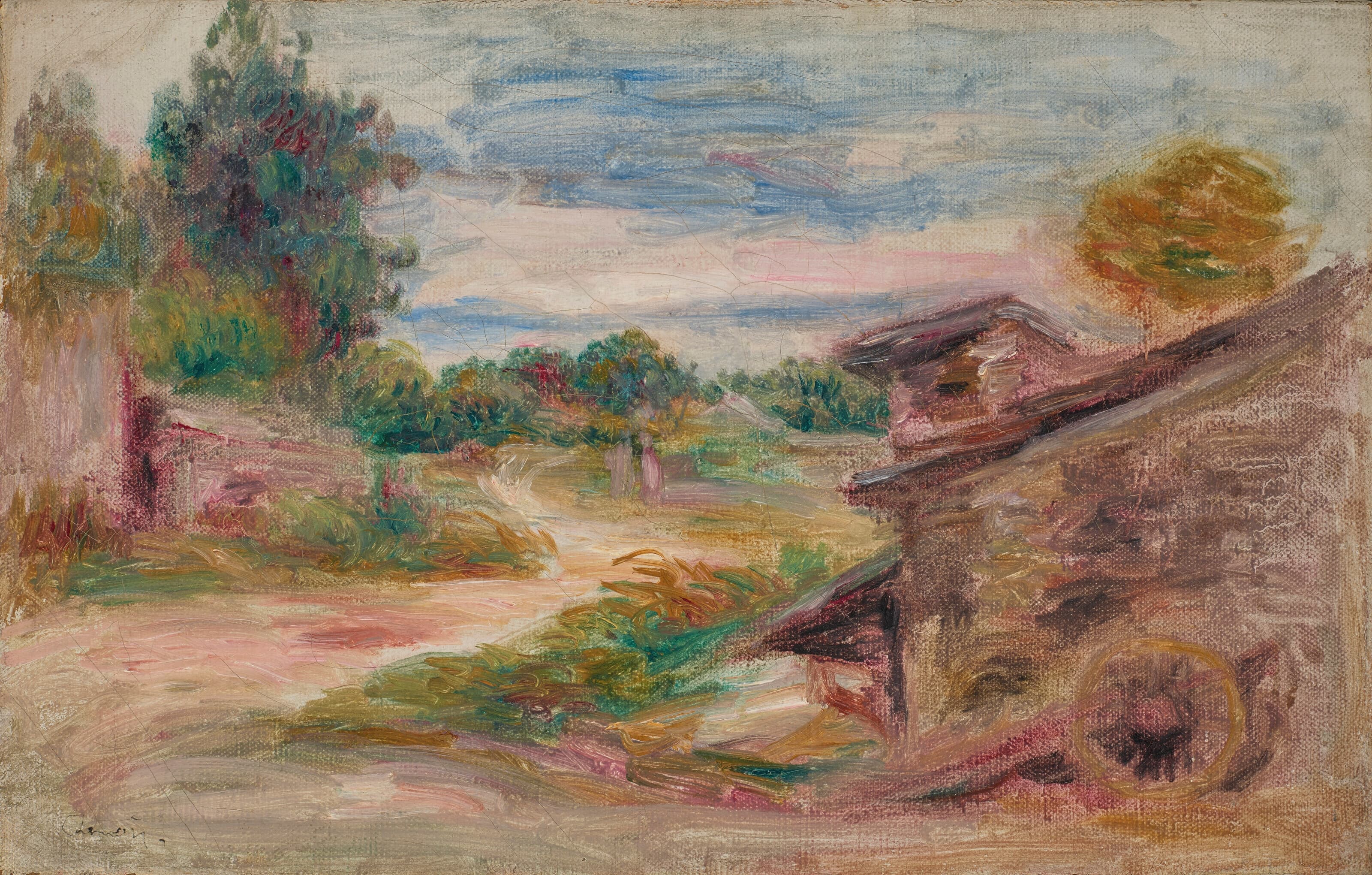 《村里的小路》（The village path）｜皮埃尔-奥古斯特·雷诺阿 Pierre-Auguste Renoir｜1898