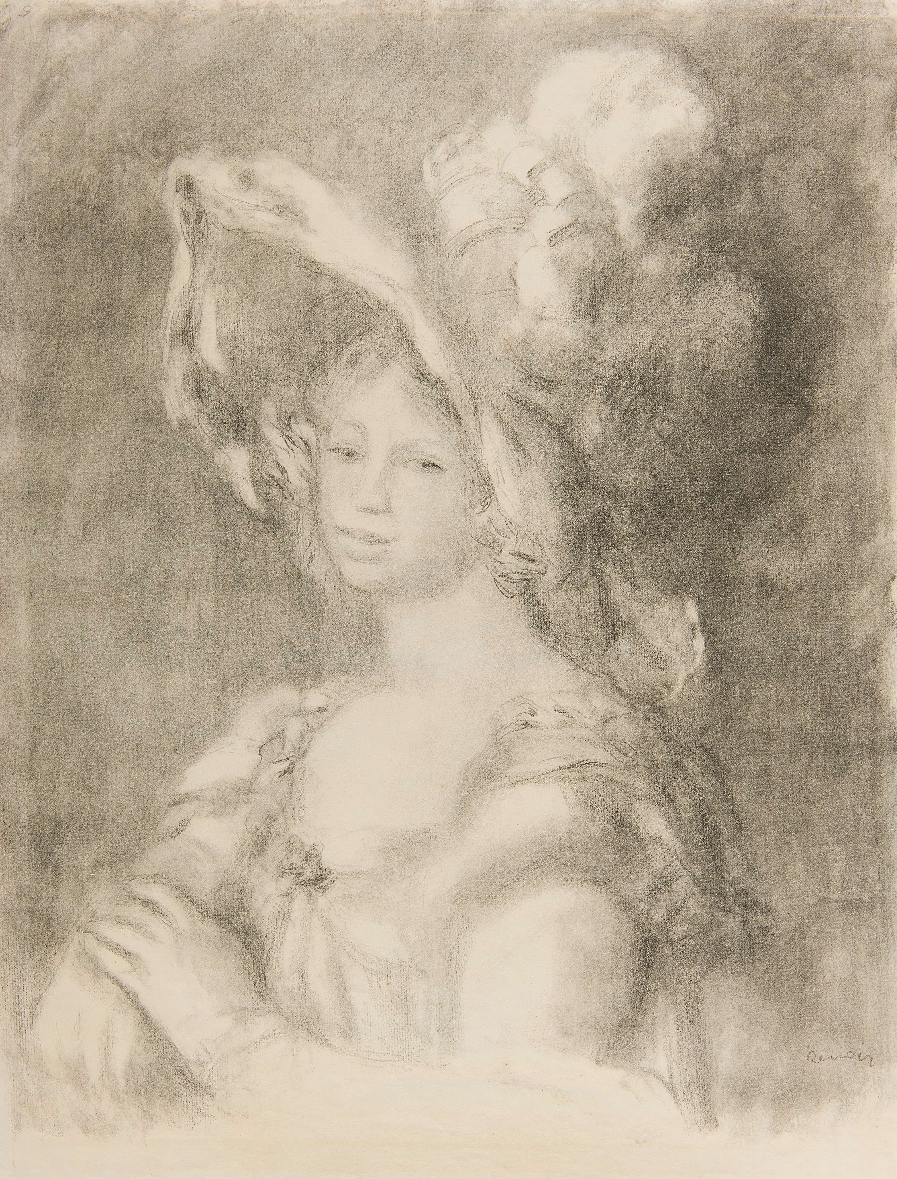 《Mademoiselle Dieterle 或戴大帽子的女士》（Mademoiselle Dieterle or The Lady in the Big Hat）｜皮埃尔-奥古斯特·雷诺阿 Pierre-Auguste Renoir｜1899